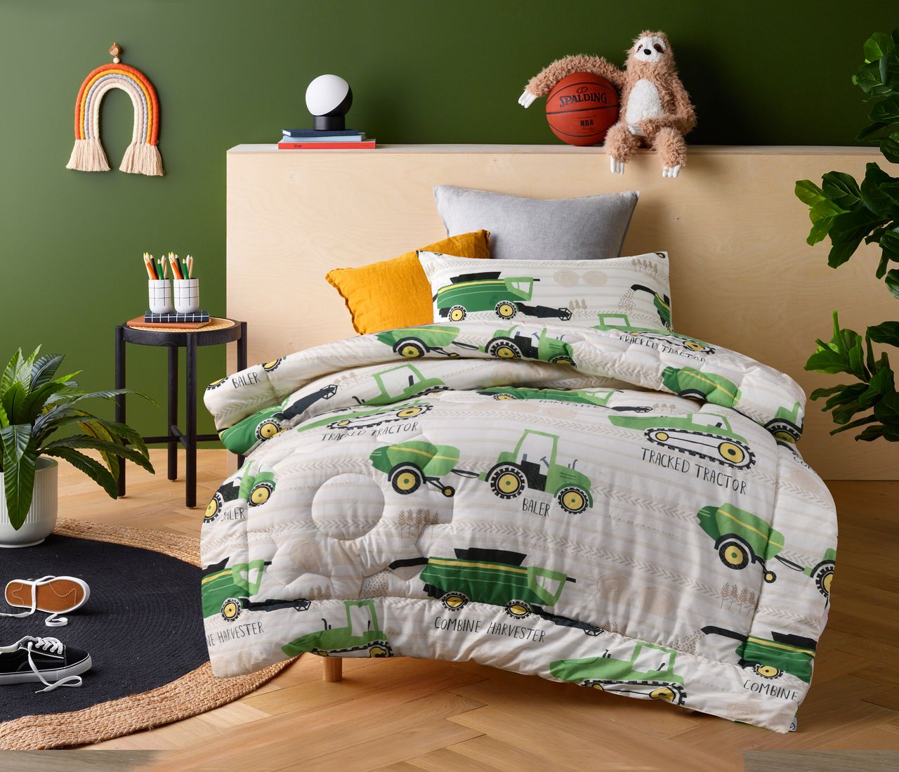 Happy Kids Country Harvest Washed Cotton Comforter Set  - SINGLE Happy Kids Bedding