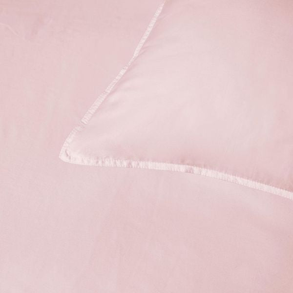 Accessorize Bamboo Cotton Double Stitch Quilt Cover Set Blush Accessorize