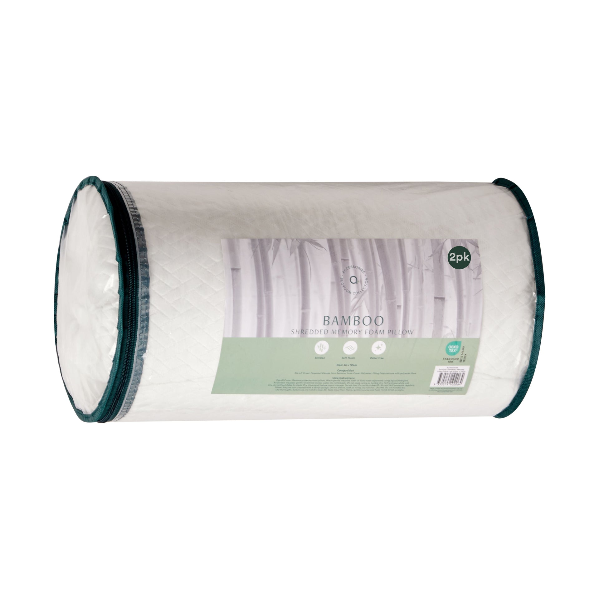 Accessorize Bamboo Blend Memory Foam Pillows - Set of 2 Accessorize