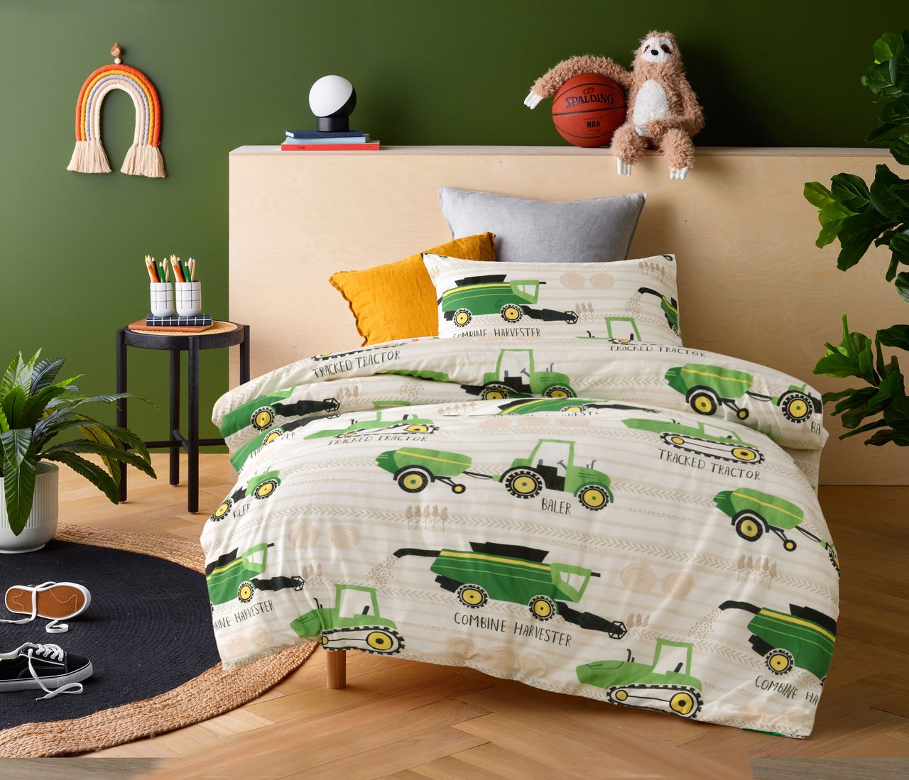 Happy Kids Country Harvest Washed Cotton Quilt Cover Set Happy Kids Bedding