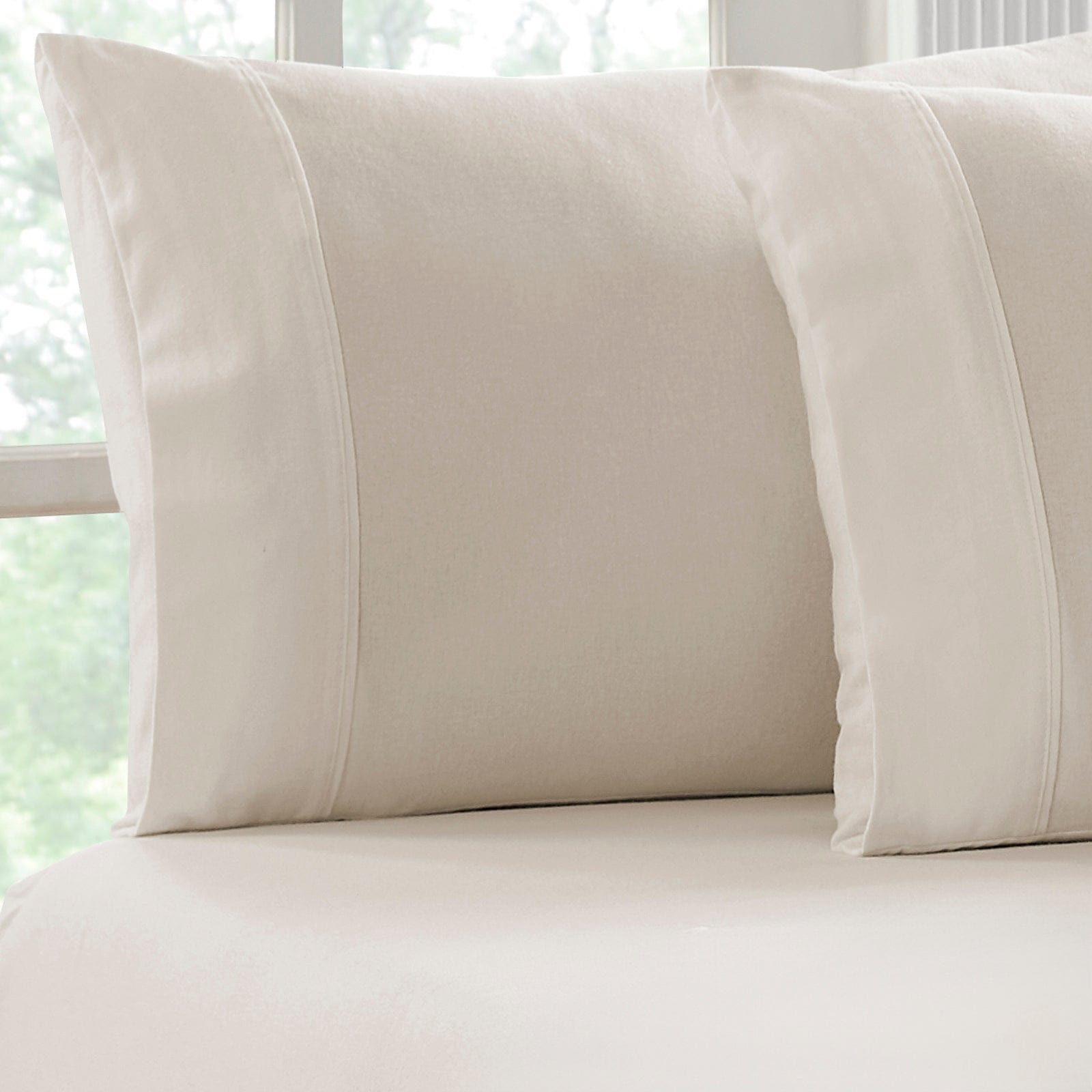 Park Avenue Bed Sheets 175 GSM Egyptian Cotton Flannelette Fitted and Pillowcase Set - SAND