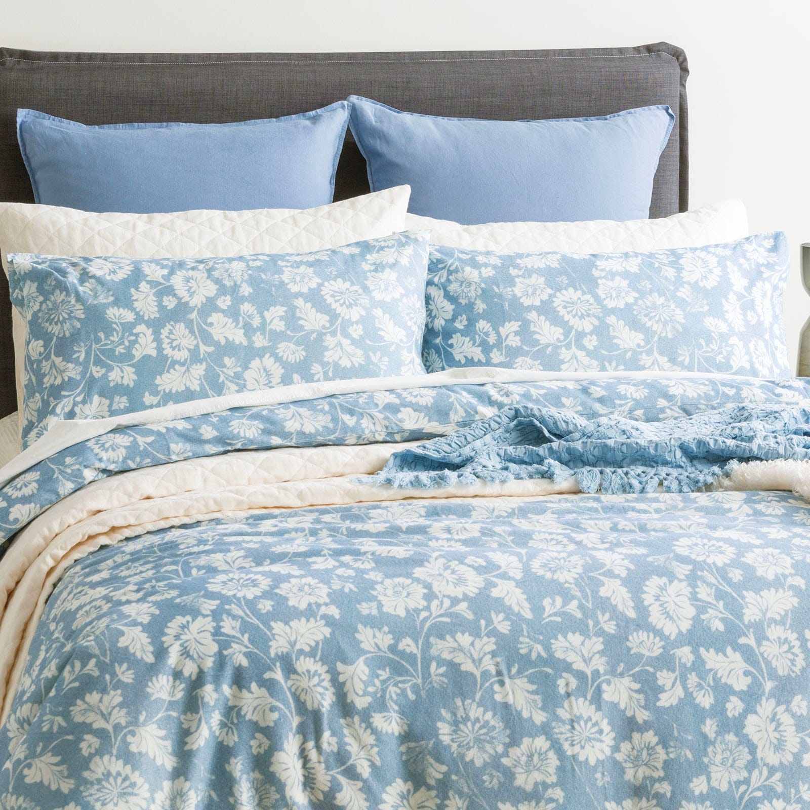 Park Avenue Quilt Cover 175 GSM Egyptian Cotton Flannelette Quilt Cover Set - PERRY
