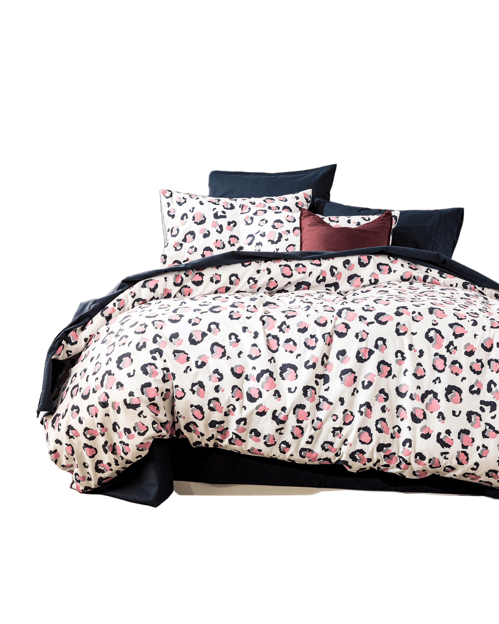 Park Avenue Quilt Cover 175 GSM Egyptian cotton Flannelette Quilt Cover set - Snow Leopard