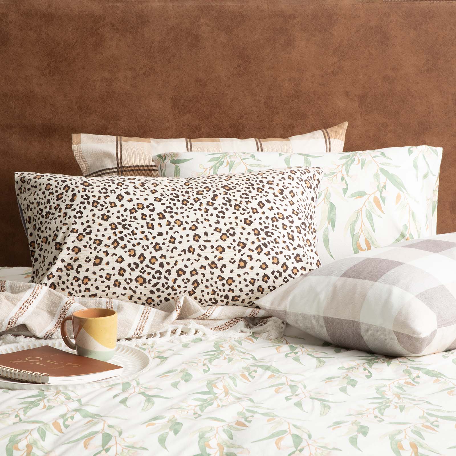 Park Avenue Bed Sheets 175 GSM Egyptian Cotton Flannelette Quilt Cover Sets - GUMNUT