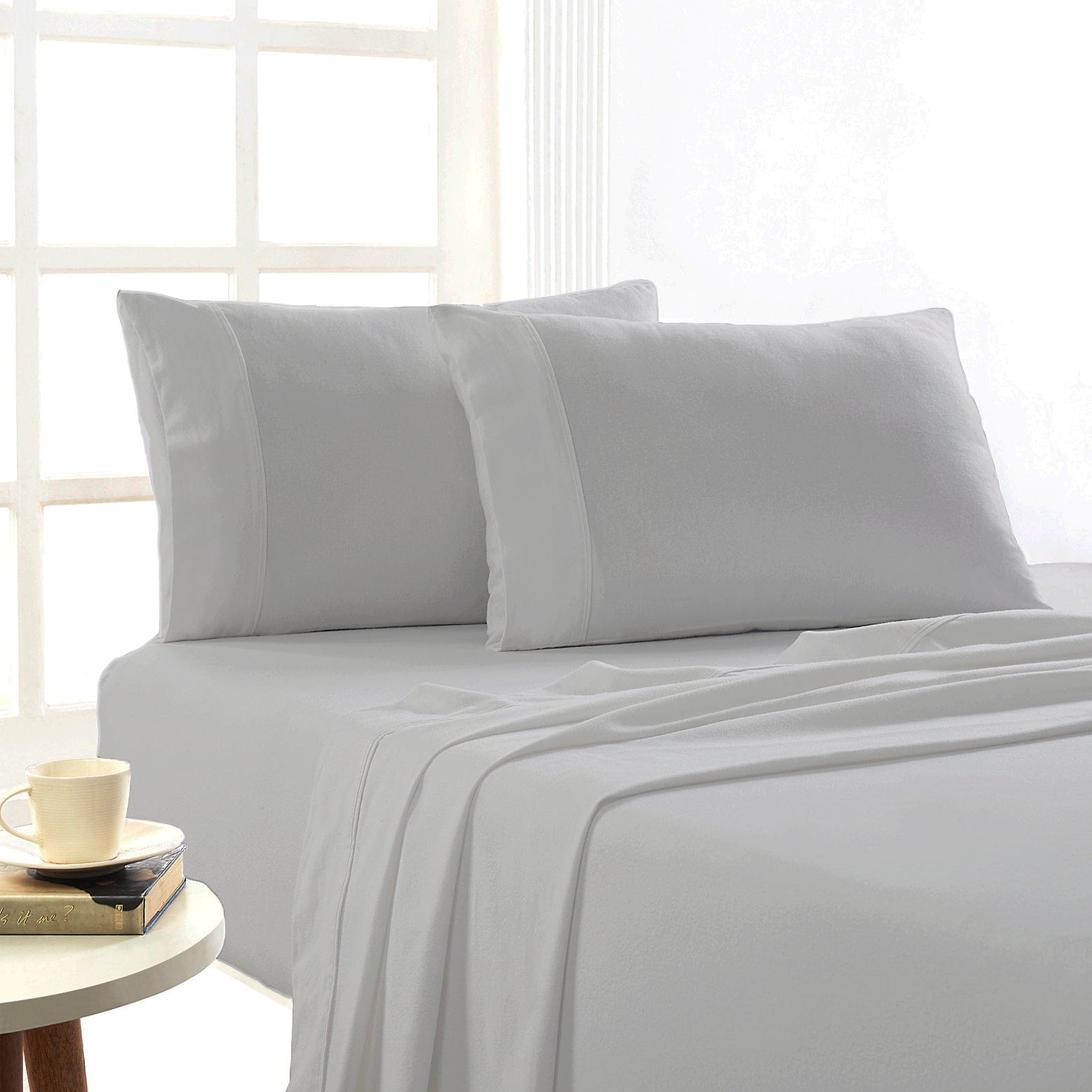 Park Avenue Bed Sheets 175 GSM Egyptian Cotton Flannelette Sheet Sets - ASH