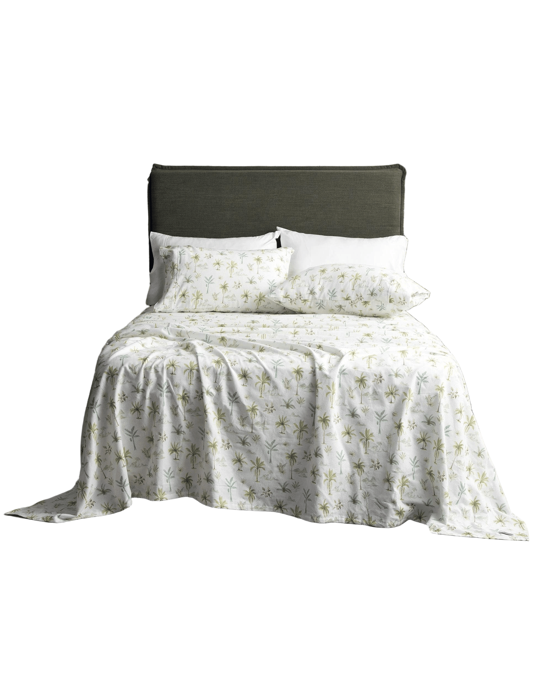 Park Avenue Bed Sheets 175 GSM Egyptian Cotton Flannelette Sheet Sets - CAPRI PALM