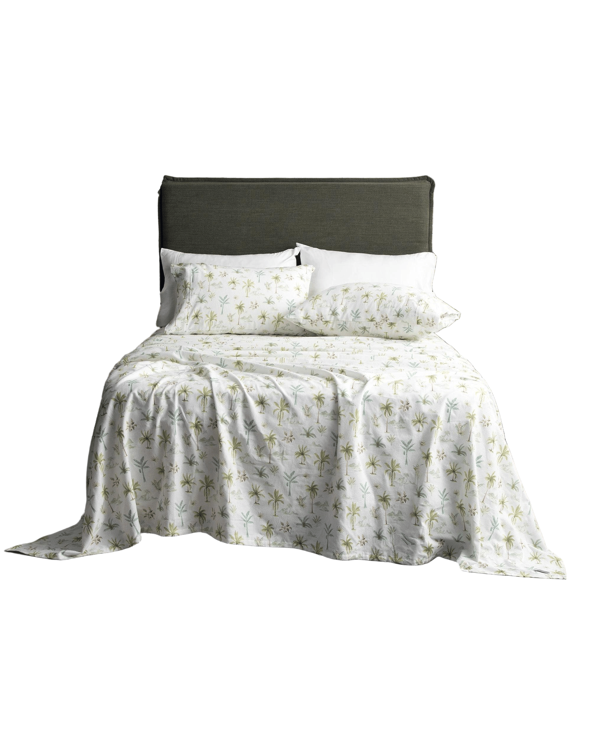 Park Avenue Bed Sheets 175 GSM Egyptian Cotton Flannelette Sheet Sets - CAPRI PALM