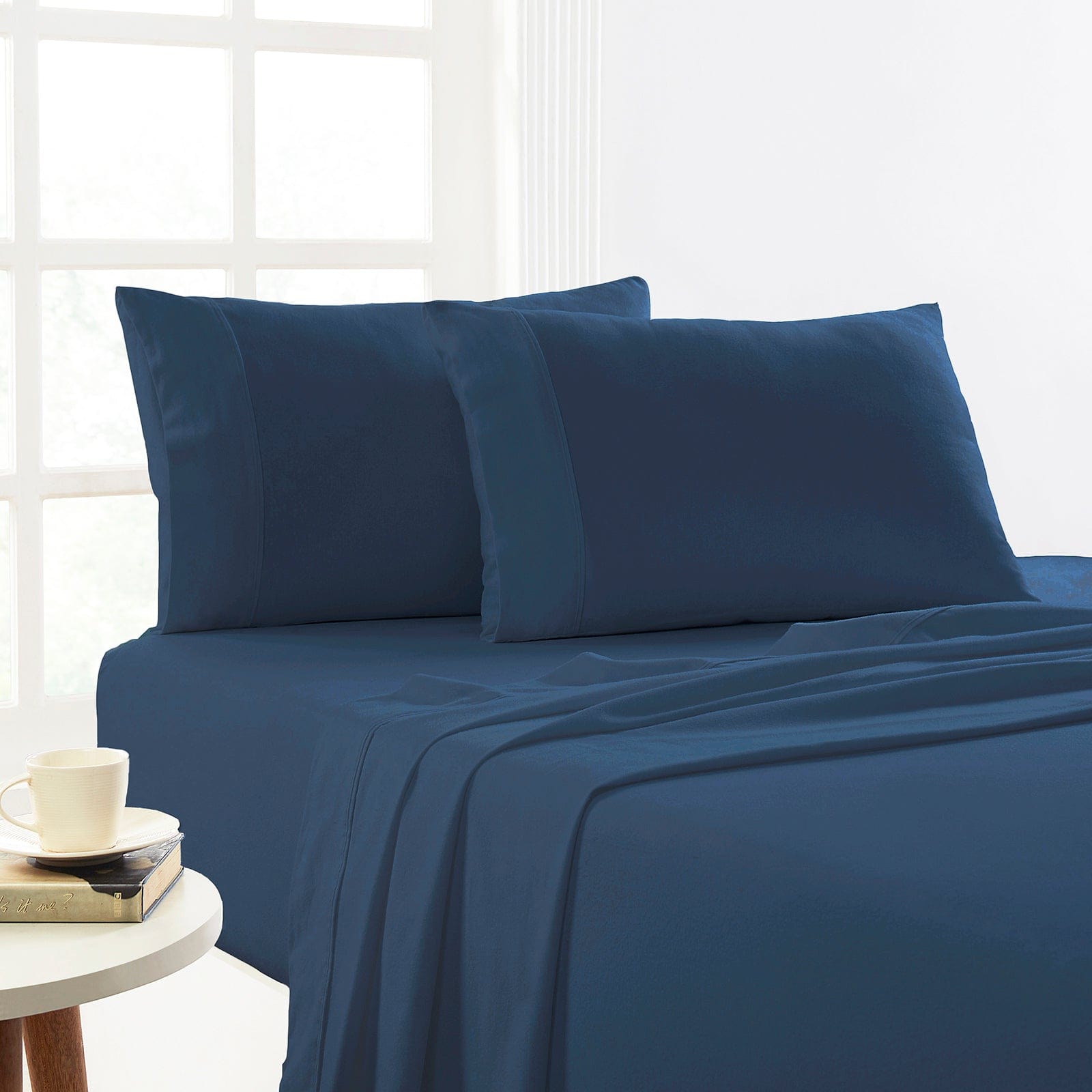 Park Avenue Bed Sheets 175 GSM Egyptian Cotton Flannelette Sheet Sets - INK