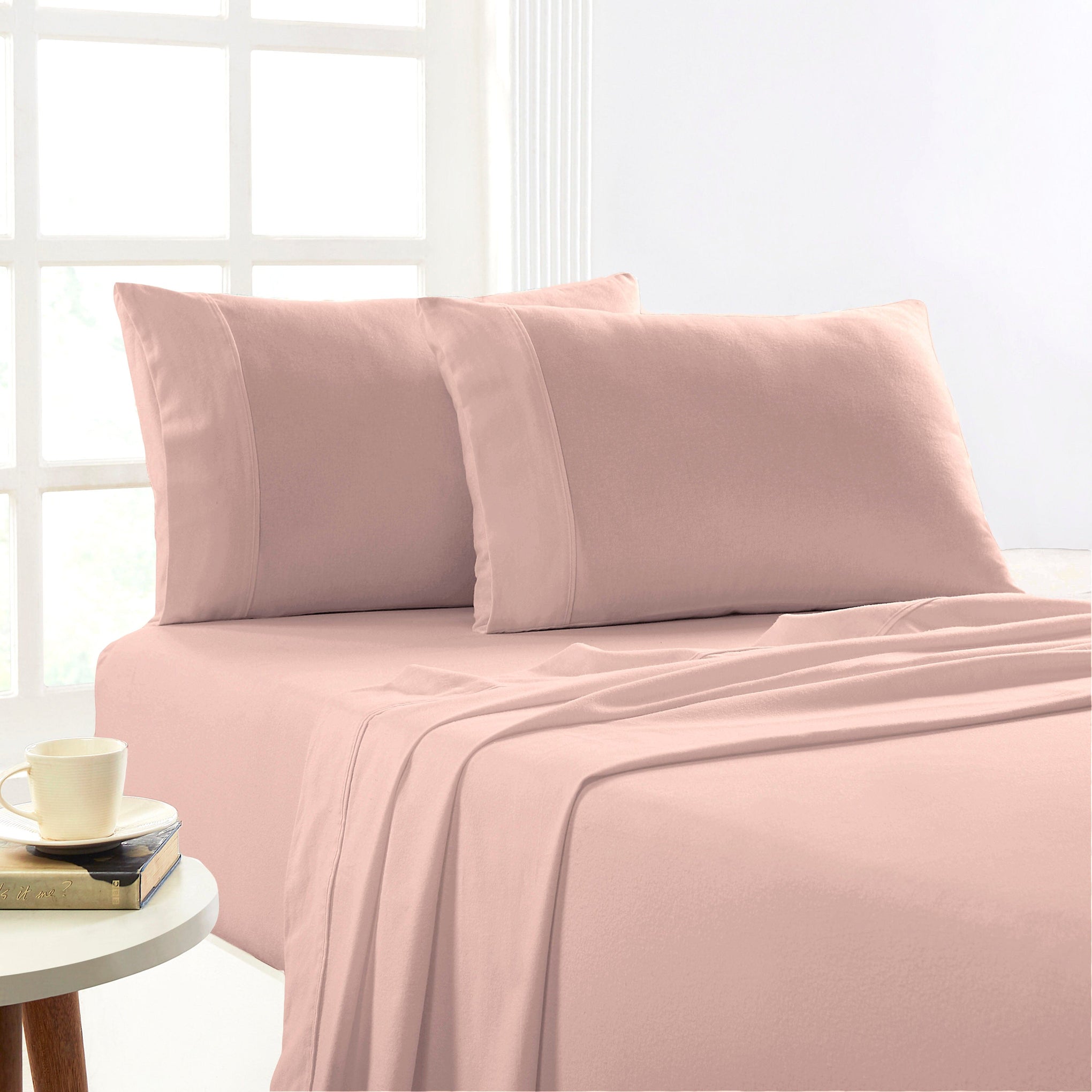 Park Avenue Bed Sheets 175 GSM Egyptian Cotton Flannelette Sheet Sets - ROSE