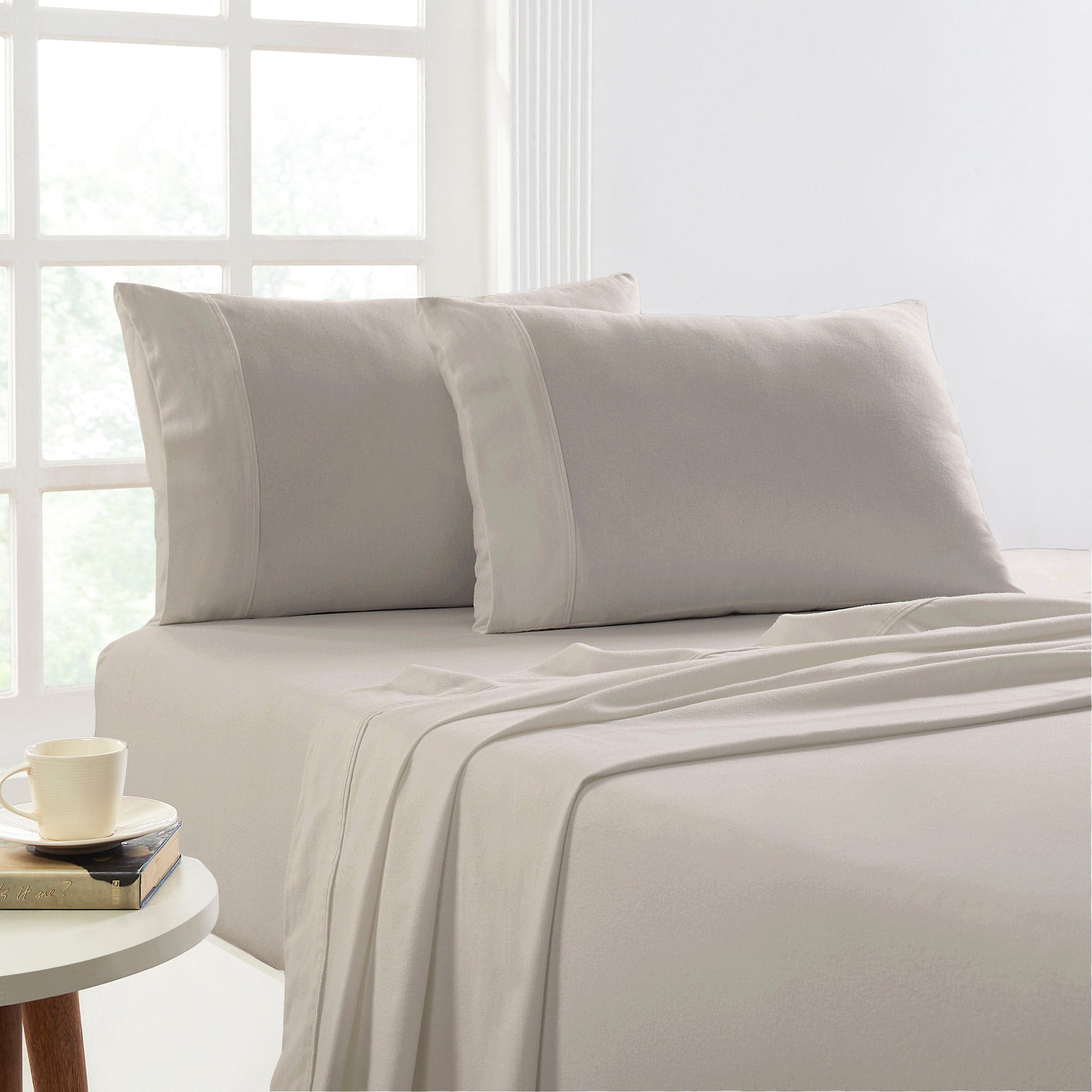 Park Avenue Bed Sheets 175 GSM Egyptian Cotton Flannelette Sheet Sets - SAND