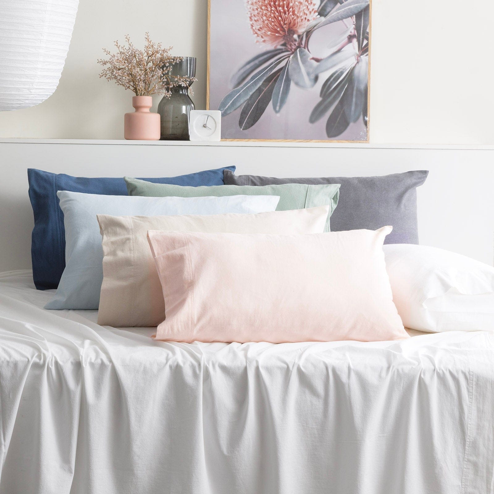 Park Avenue Bed Sheets 175 GSM Egyptian Cotton Flannelette Sheet Sets - SKY