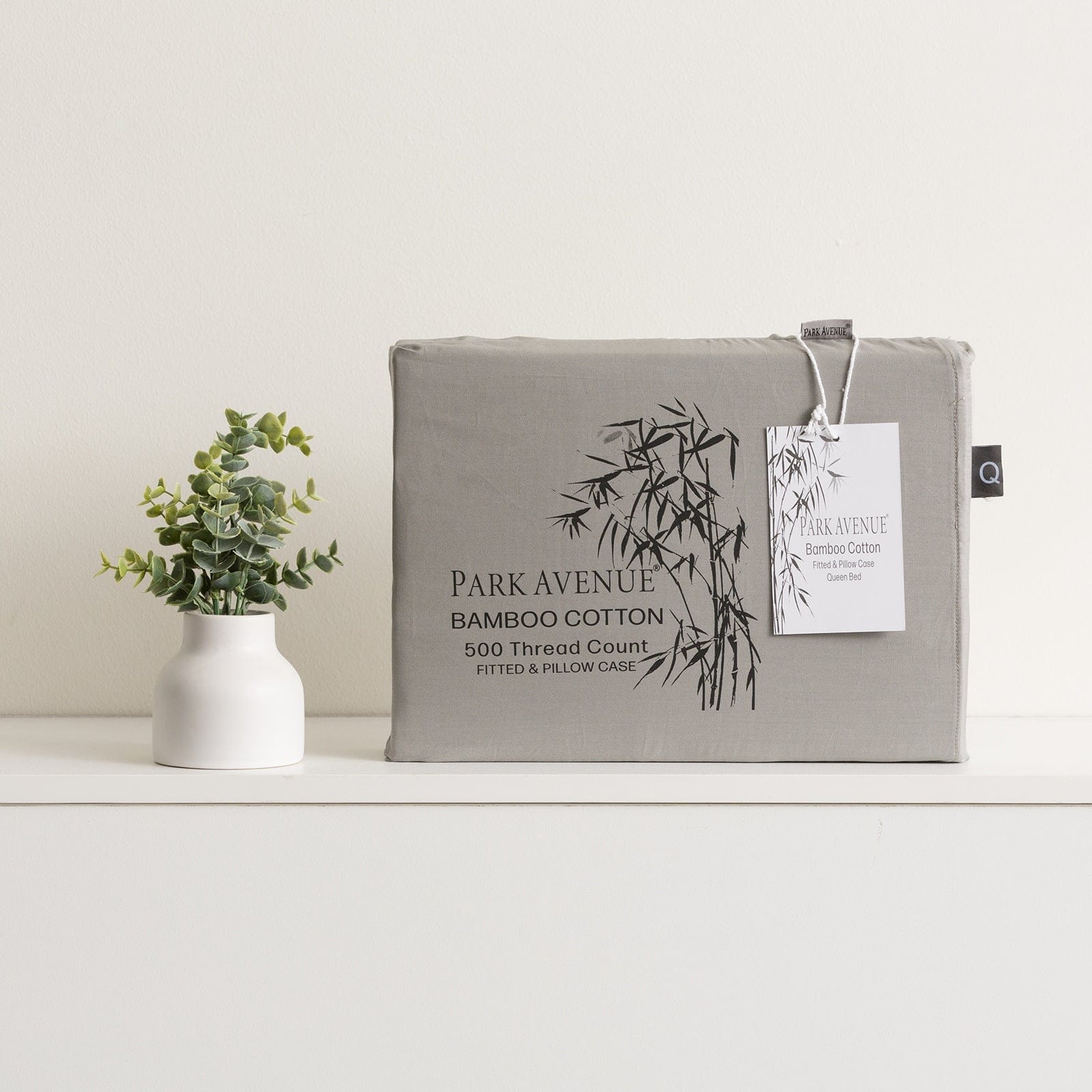 Park Avenue Bed Sheets 500 Thread Count Bamboo Cotton Combo Set - Charcoal
