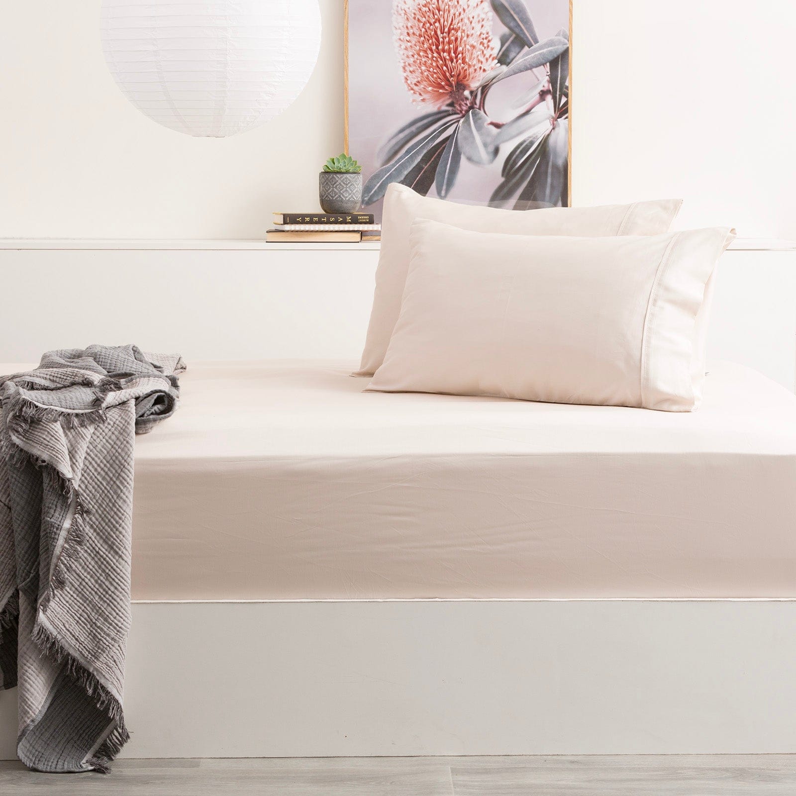 Park Avenue Bed Sheets 500 Thread Count Bamboo Cotton Combo Set - Dove