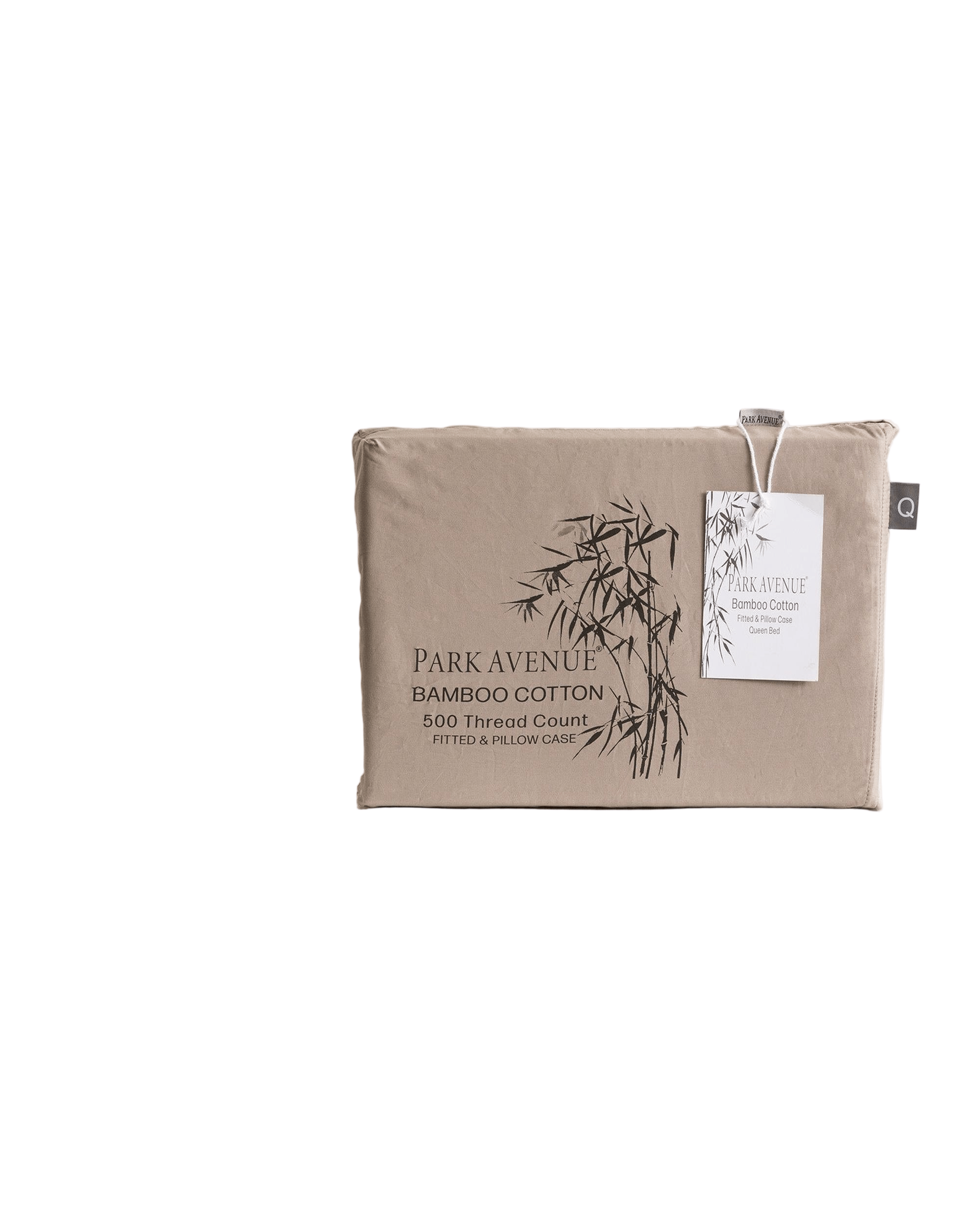 Park Avenue Bed Sheets 500 Thread Count Bamboo Cotton Combo Set - Pewter