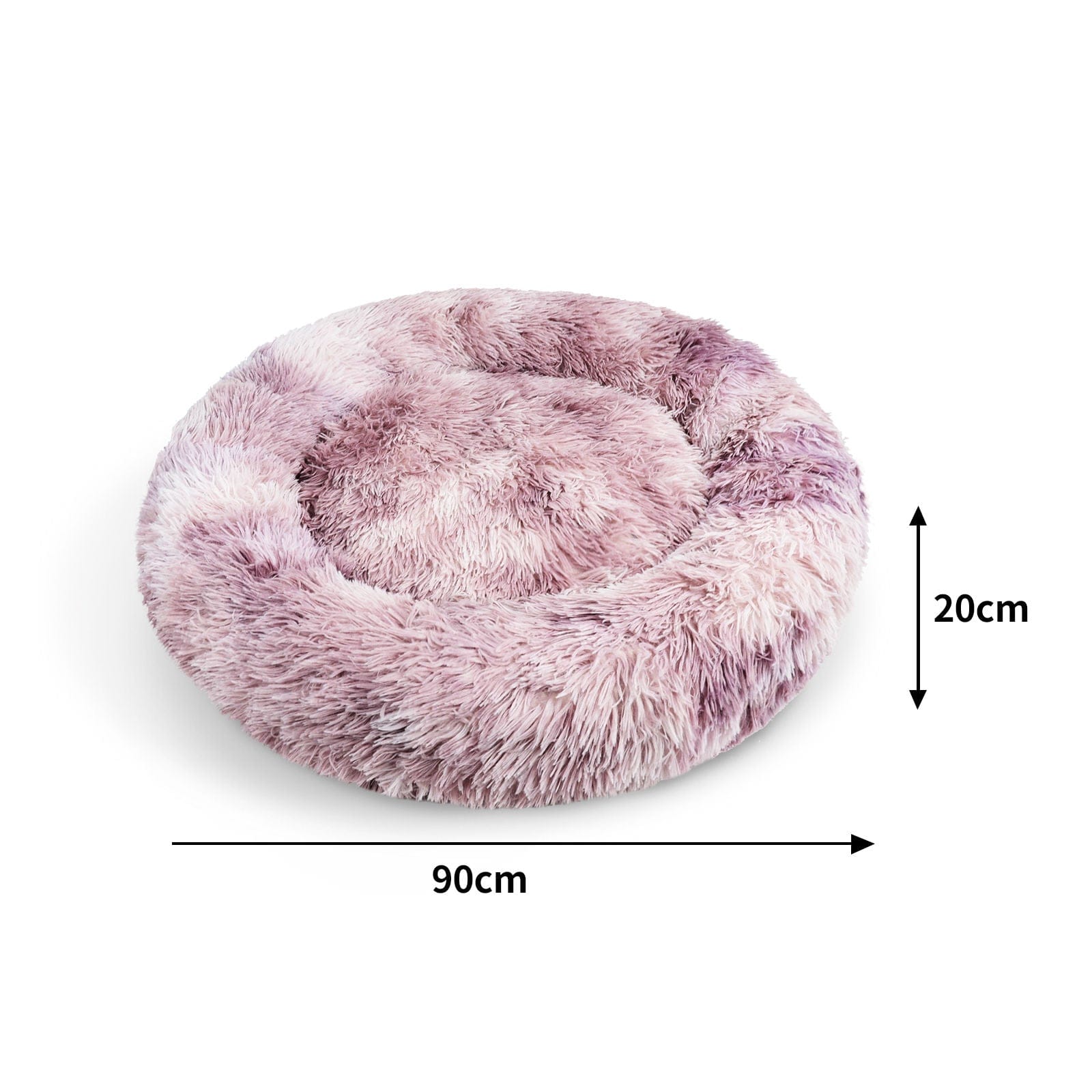 Pawfriends Cat Bed Pawfriends Dog Cat Pet Calming Bed Warm Soft Plush Round Nest Comfy Sleeping Kennel Cave 90
