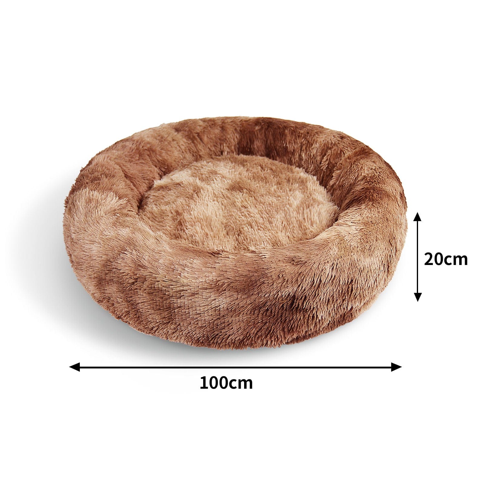 Pawfriends Cat Bed Pawfriends Dog Cat Pet Calming Bed Washable ZIPPER Cover Warm Soft Plush Round Sleeping 100