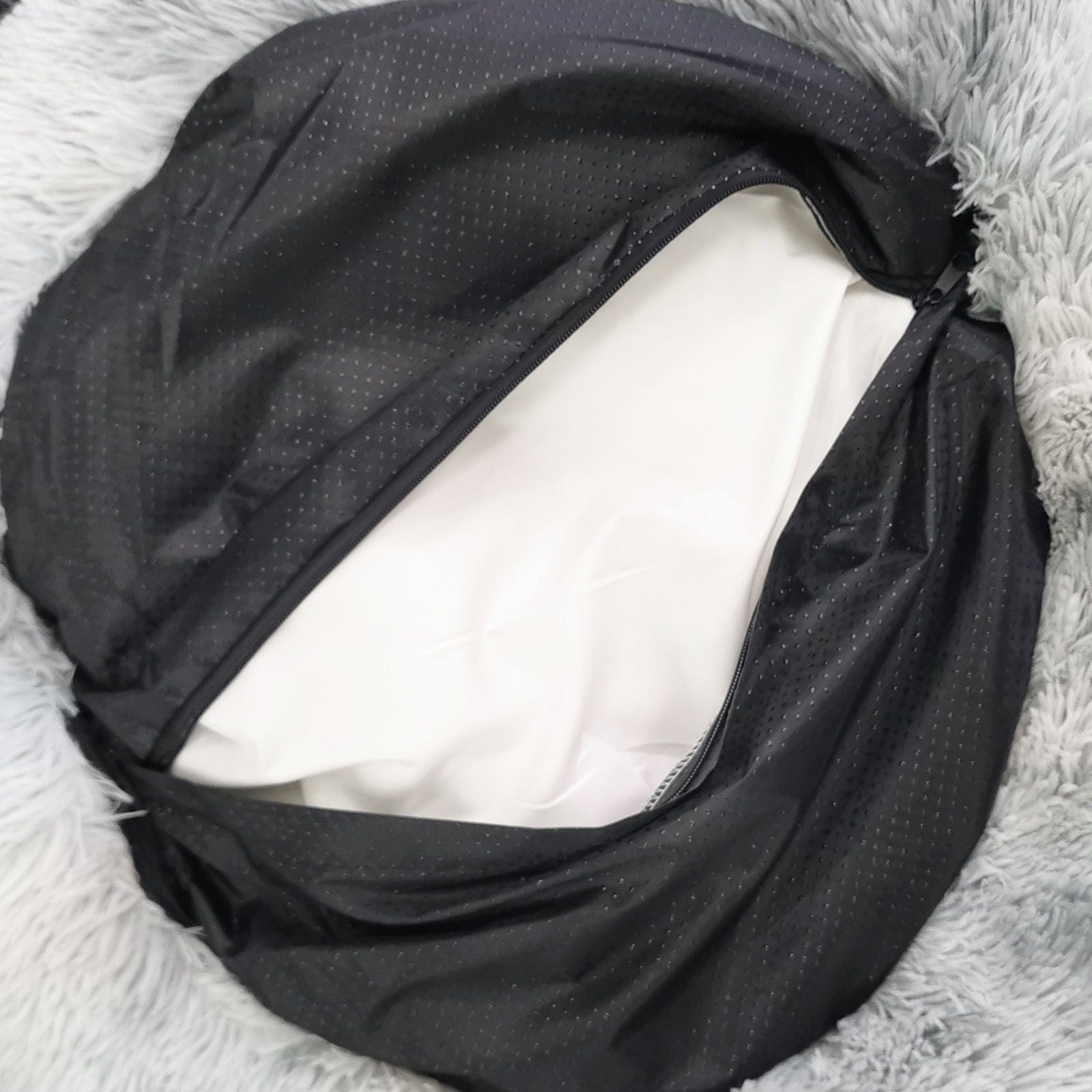 Pawfriends Cat Bed Pawfriends Dog Cat Pet Calming Bed Washable ZIPPER Cover Warm Soft Plush Round Sleeping 100