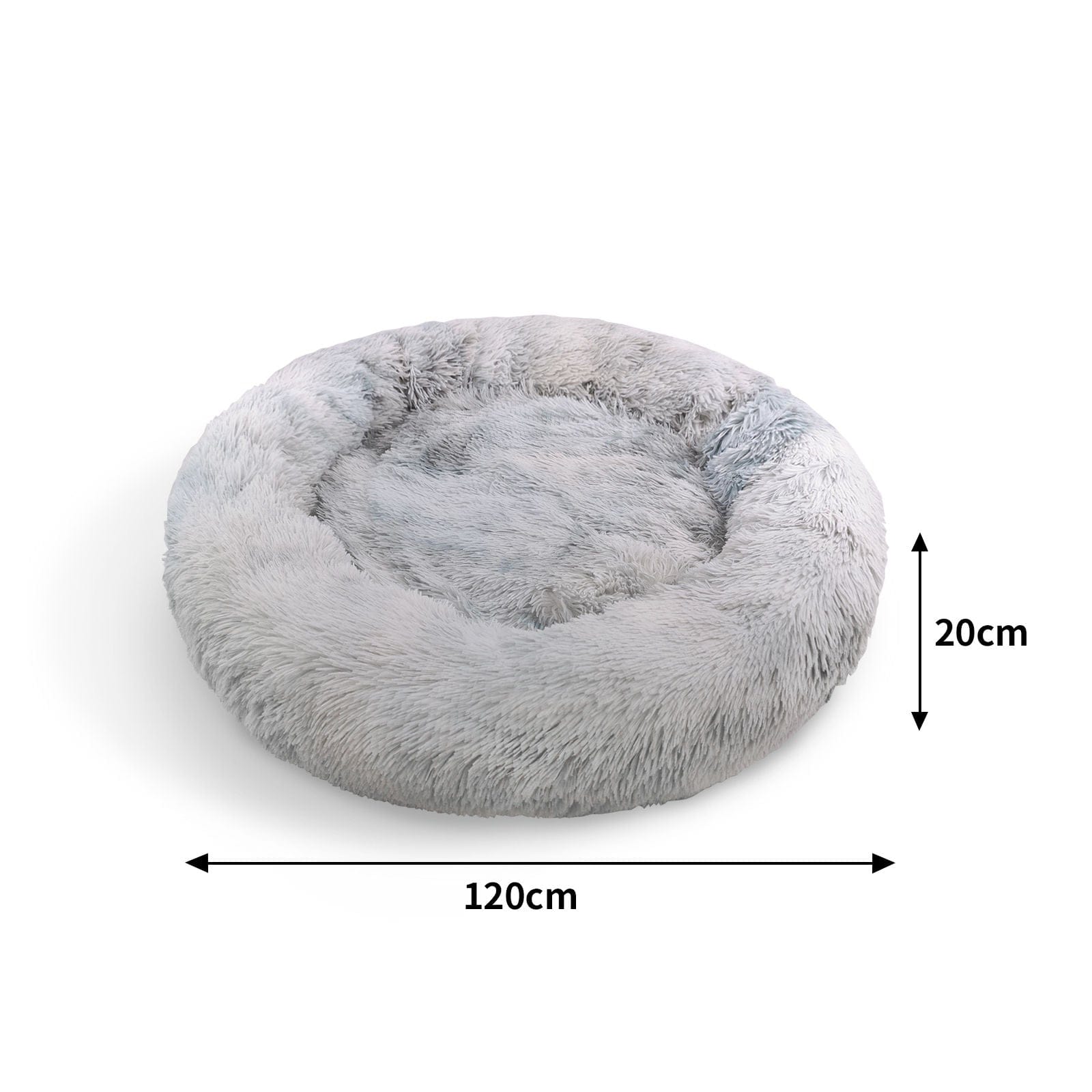 Pawfriends Cat Bed Pawfriends Dog Cat Pet Calming Bed Washable ZIPPER Cover Warm Soft Plush Round Sleeping 120cm