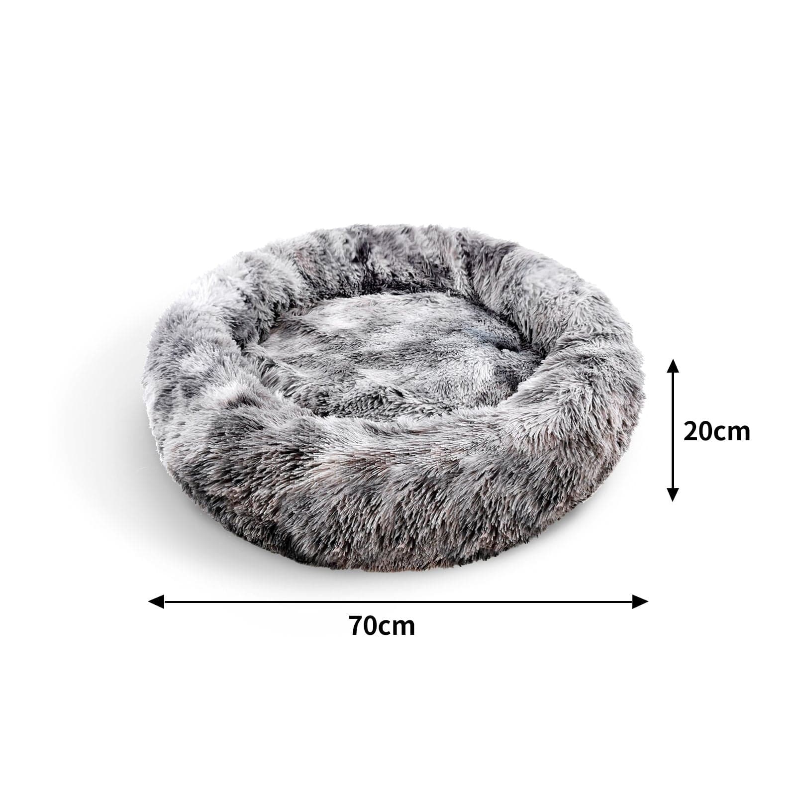 Pawfriends Cat Bed Pawfriends Dog Cat Pet Calming Bed Washable ZIPPER Cover Warm Soft Plush Round Sleeping 70