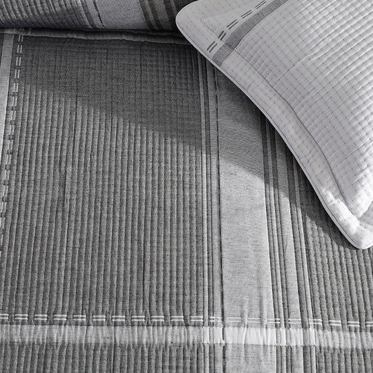 Private Collection CANNON CHARCOAL QUILT COVER SET Private Collection