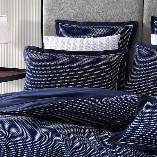 Logan & Mason EVERTON NAVY QUILT COVER SET Logan & Mason
