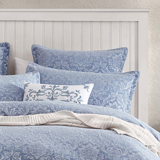 Private Collection MONTEREY WEDGWOOD QUILT COVER SET Private Collection