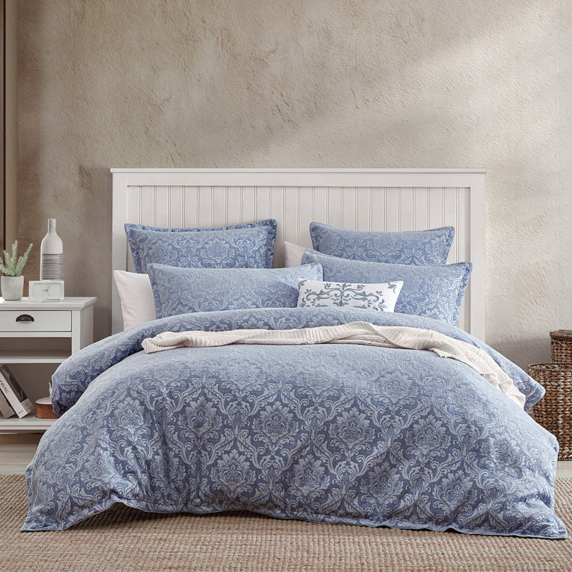 Private Collection MONTEREY WEDGWOOD QUILT COVER SET Private Collection
