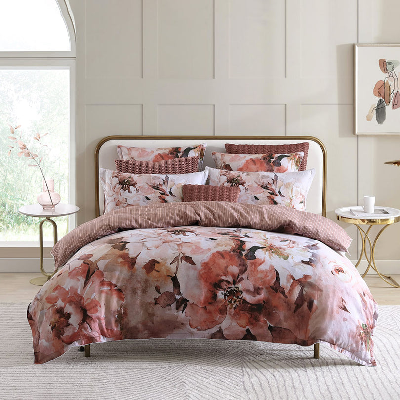 Private Collection TESSA PEACH QUILT COVER SET Private Collection