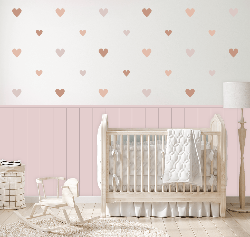 Polka Art Wall Decal A1 (60cm x 84cm) Darling Hearts