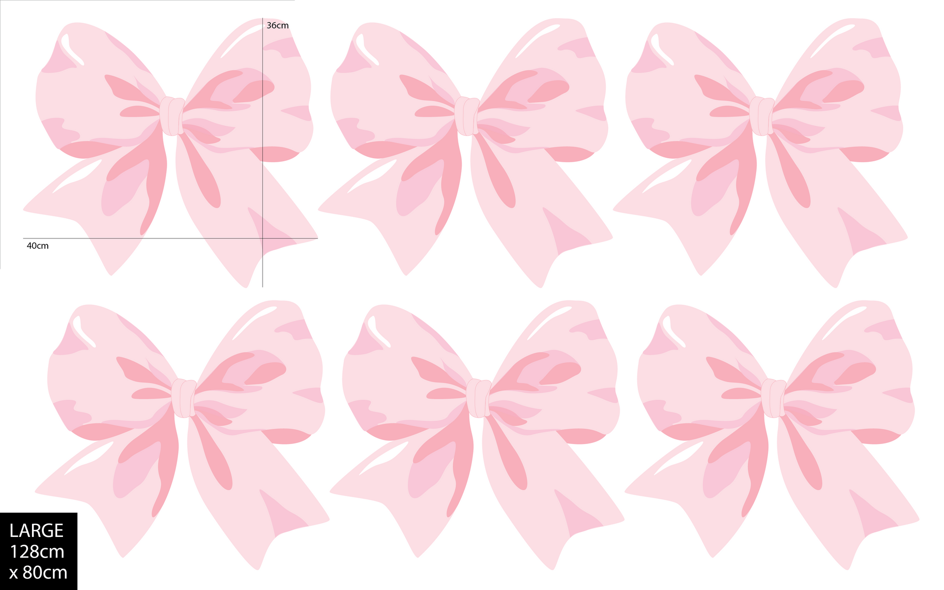 Polka Art Wall Decal Bows