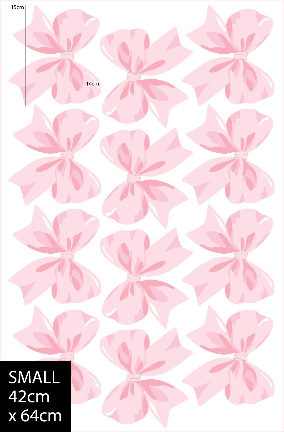 Polka Art Wall Decal Bows