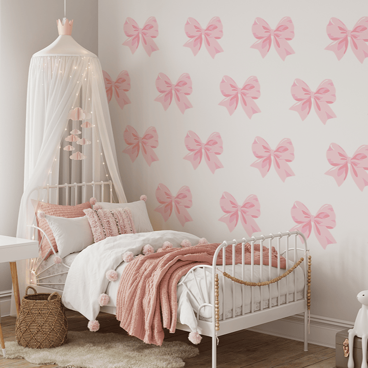 Polka Art Wall Decal Bows