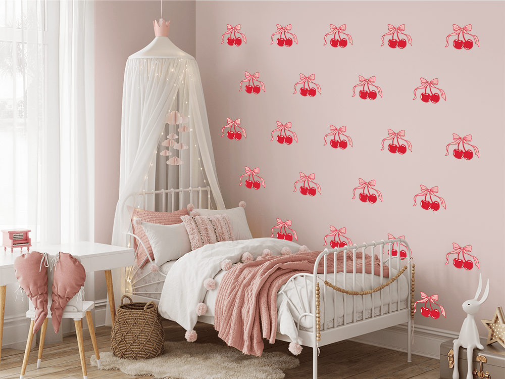 Polka Art Wall Decal Cherries