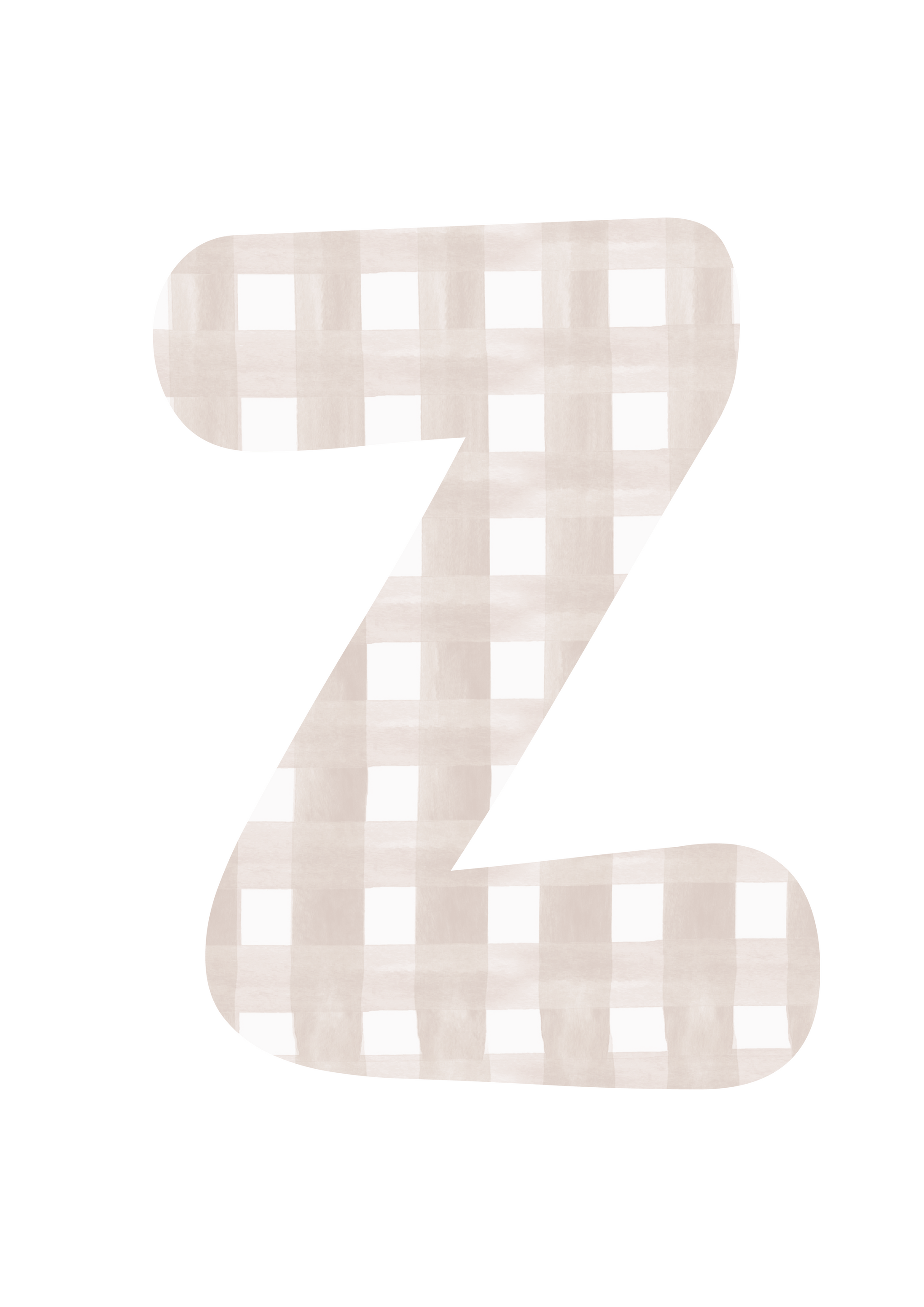 Polka Art Wall Decal Gingham Letter Name