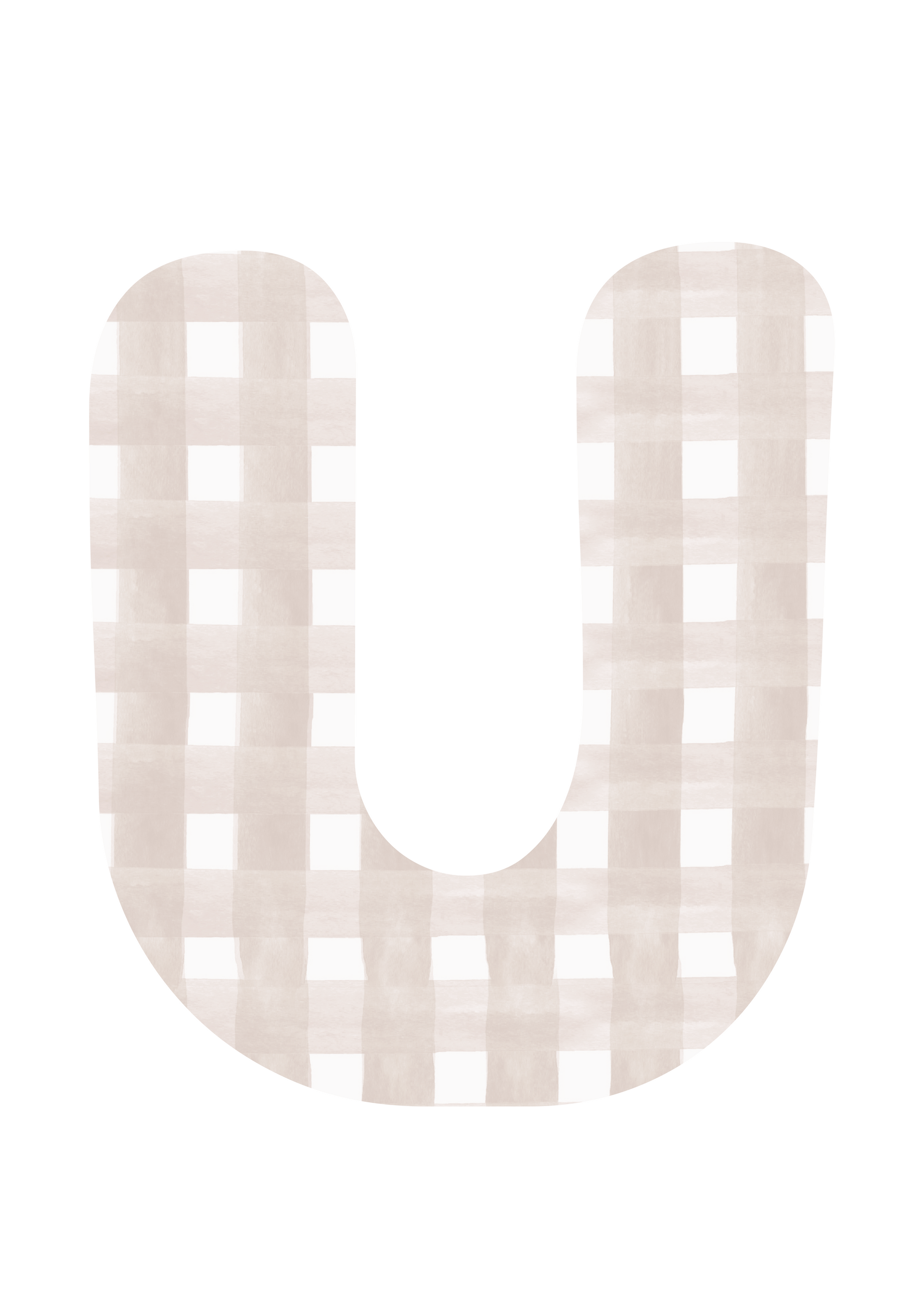 Polka Art Wall Decal Gingham Letter Name