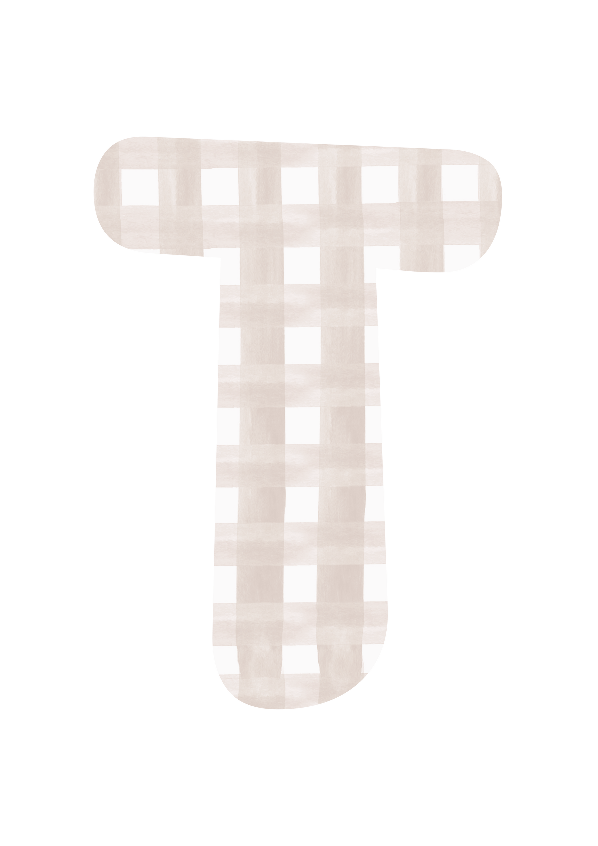 Polka Art Wall Decal Gingham Letter Name