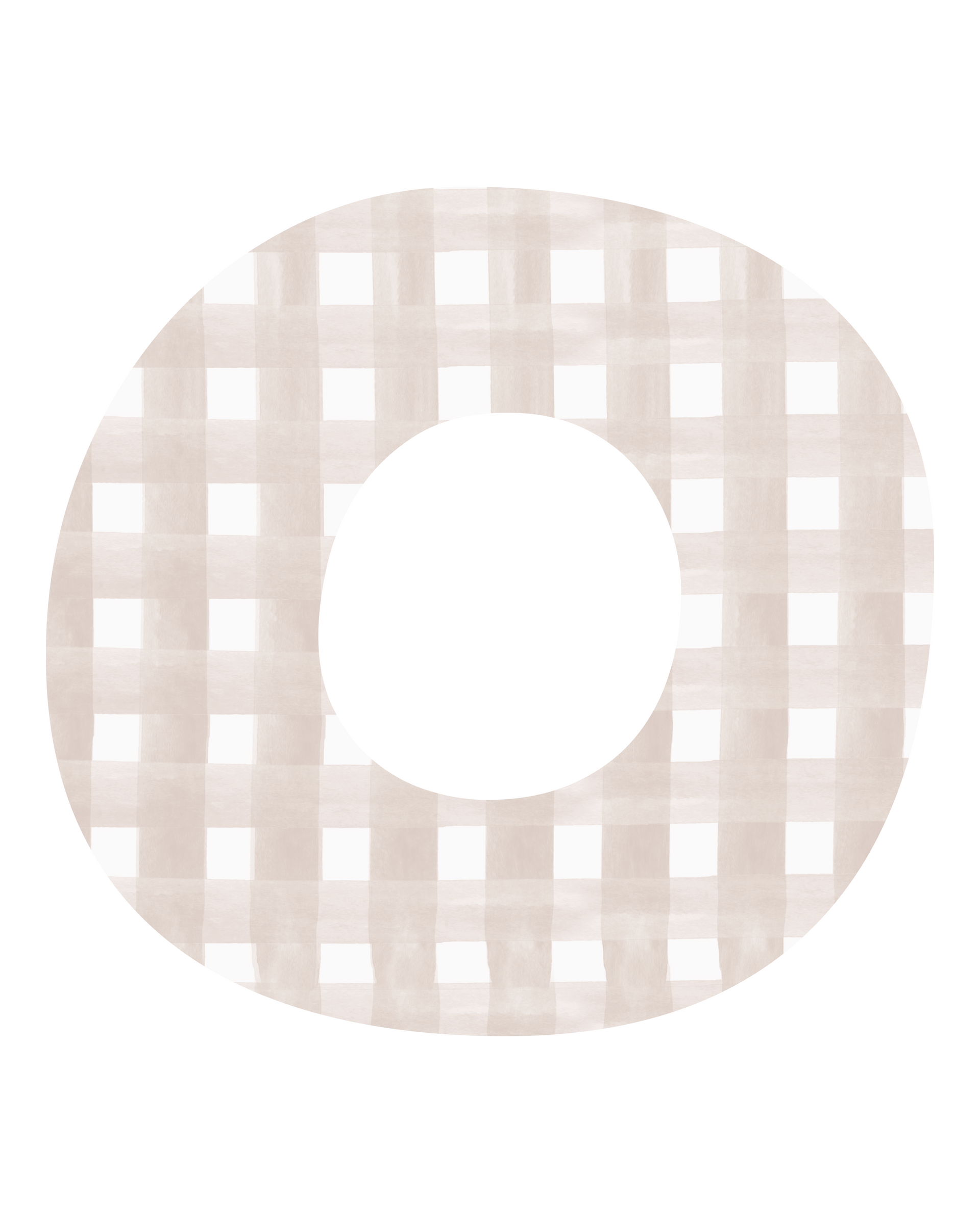 Polka Art Wall Decal Gingham Letter Name