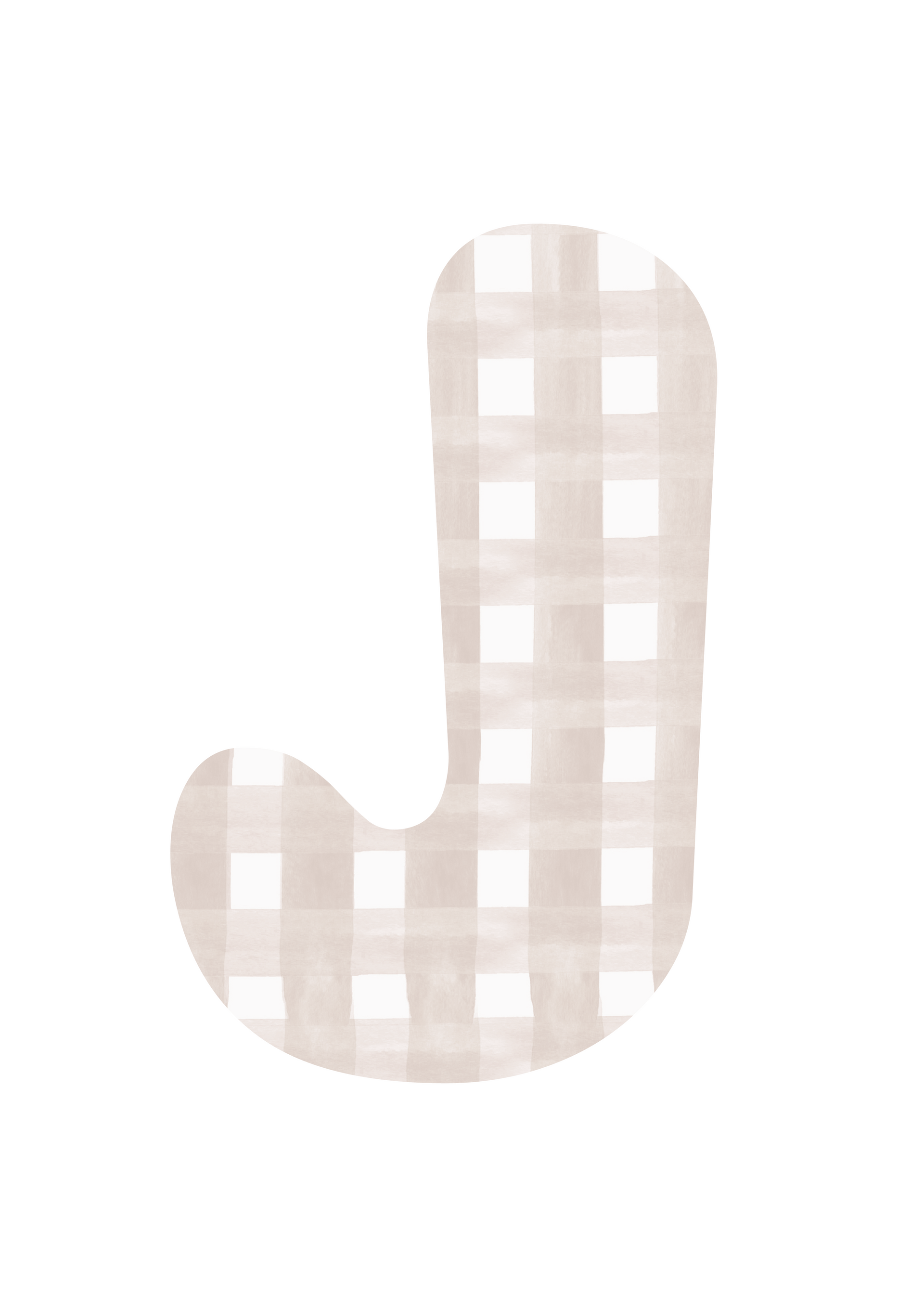 Polka Art Wall Decal Gingham Letter Name