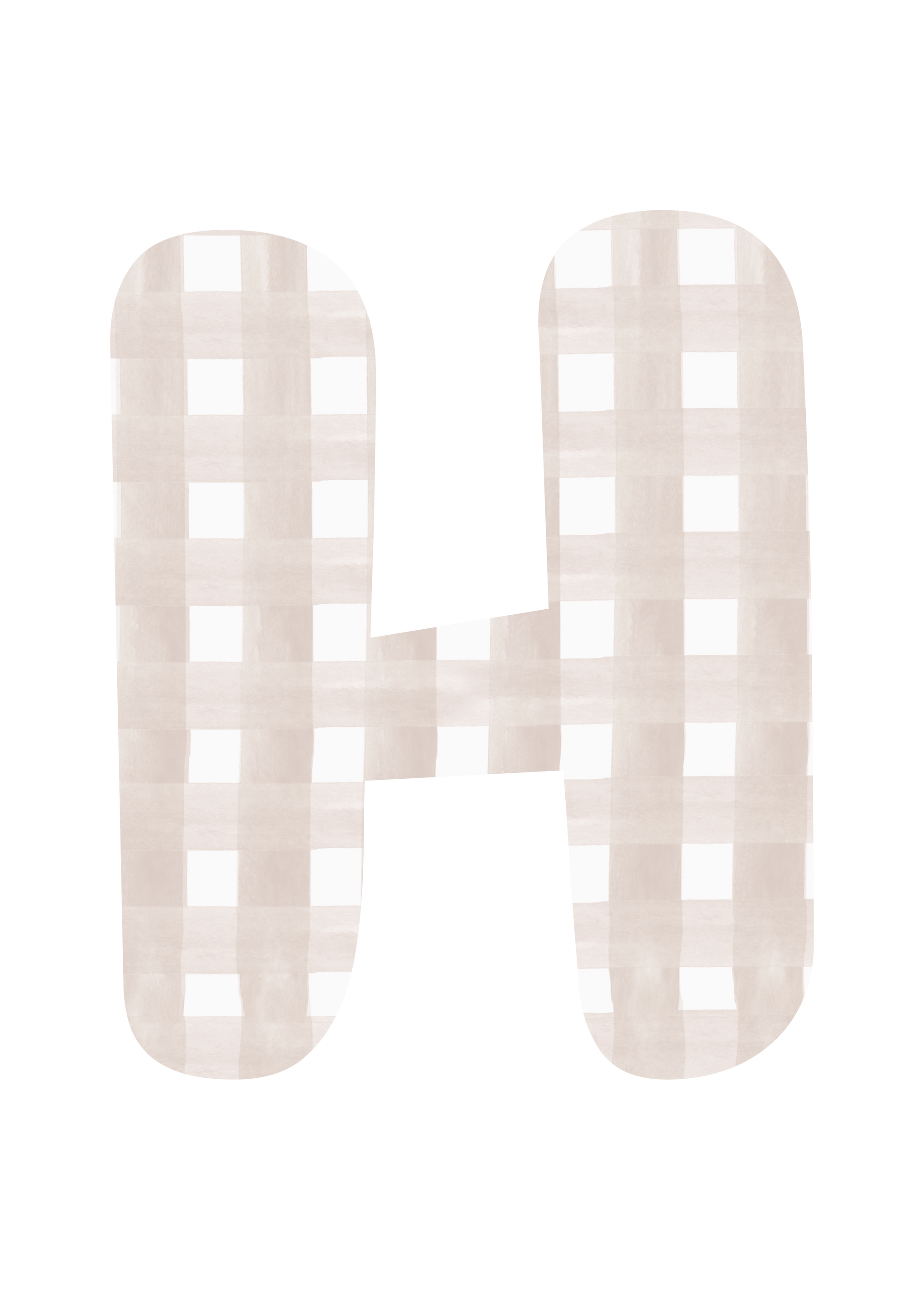 Polka Art Wall Decal Gingham Letter Name