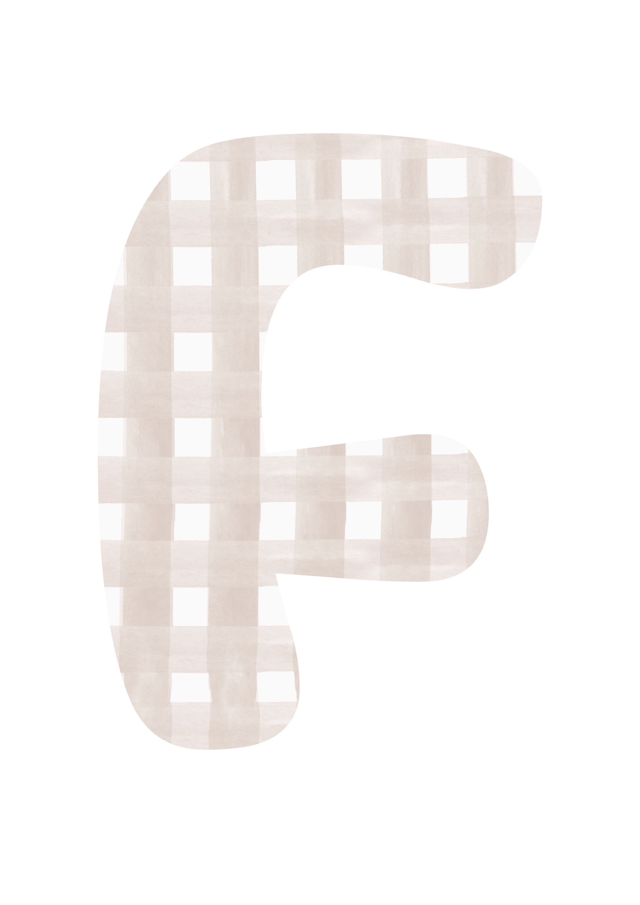 Polka Art Wall Decal Gingham Letter Name