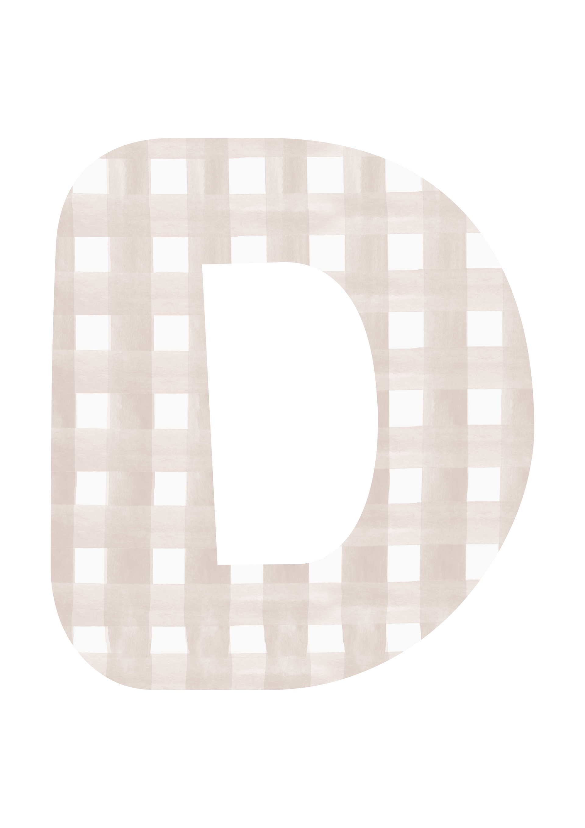 Polka Art Wall Decal Gingham Letter Name