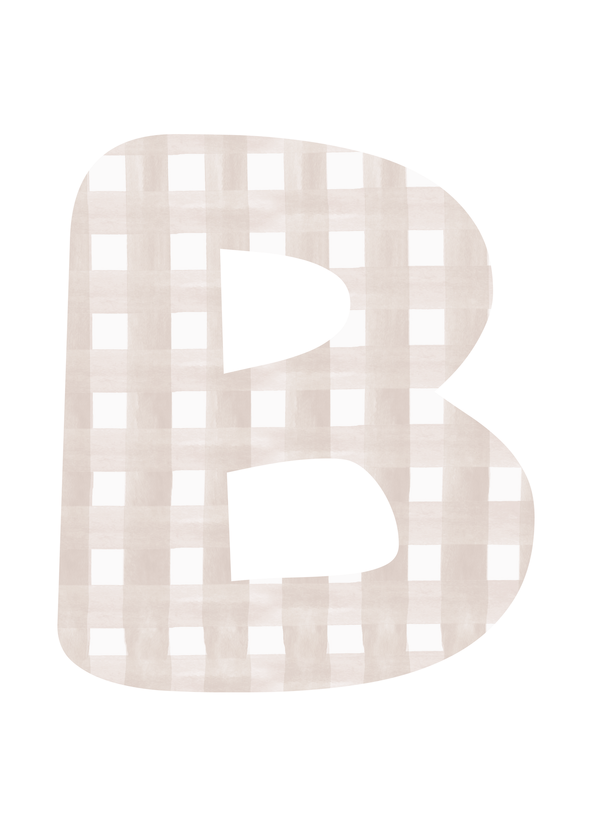 Polka Art Wall Decal Gingham Letter Name