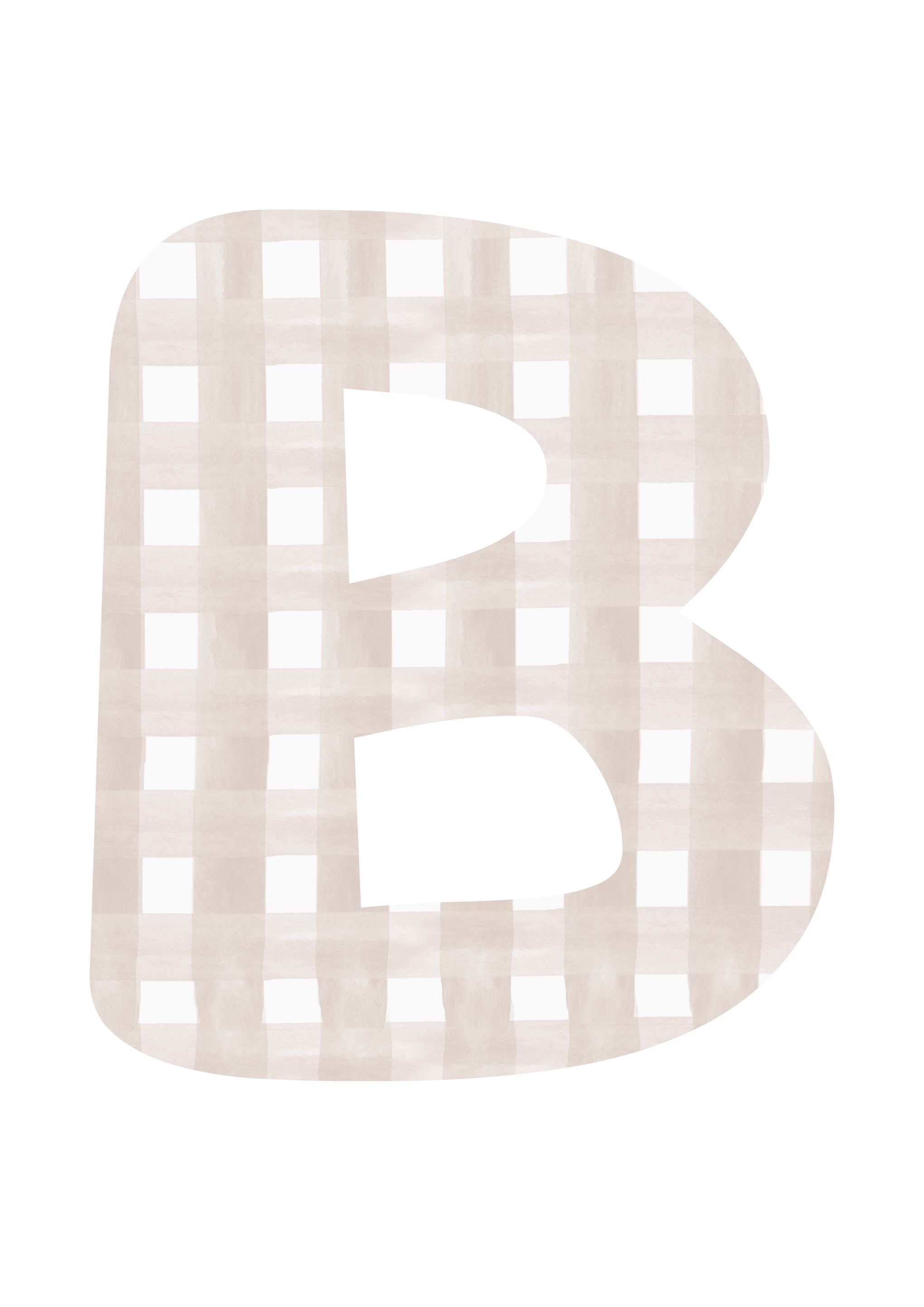 Polka Art Wall Decal Gingham Letter Name