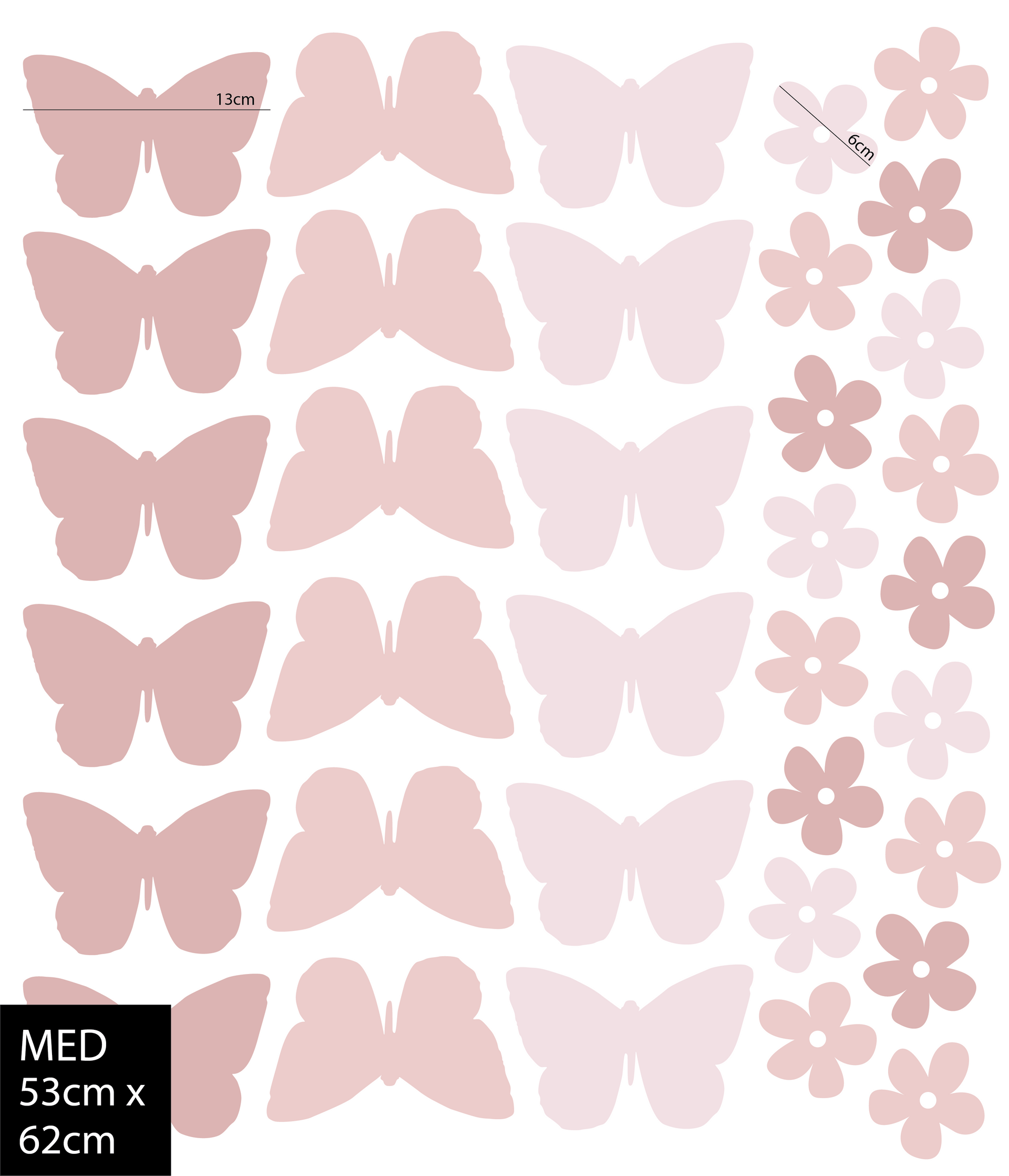 Polka Art Wall Decal Medium Pack Dreamy Butterflies