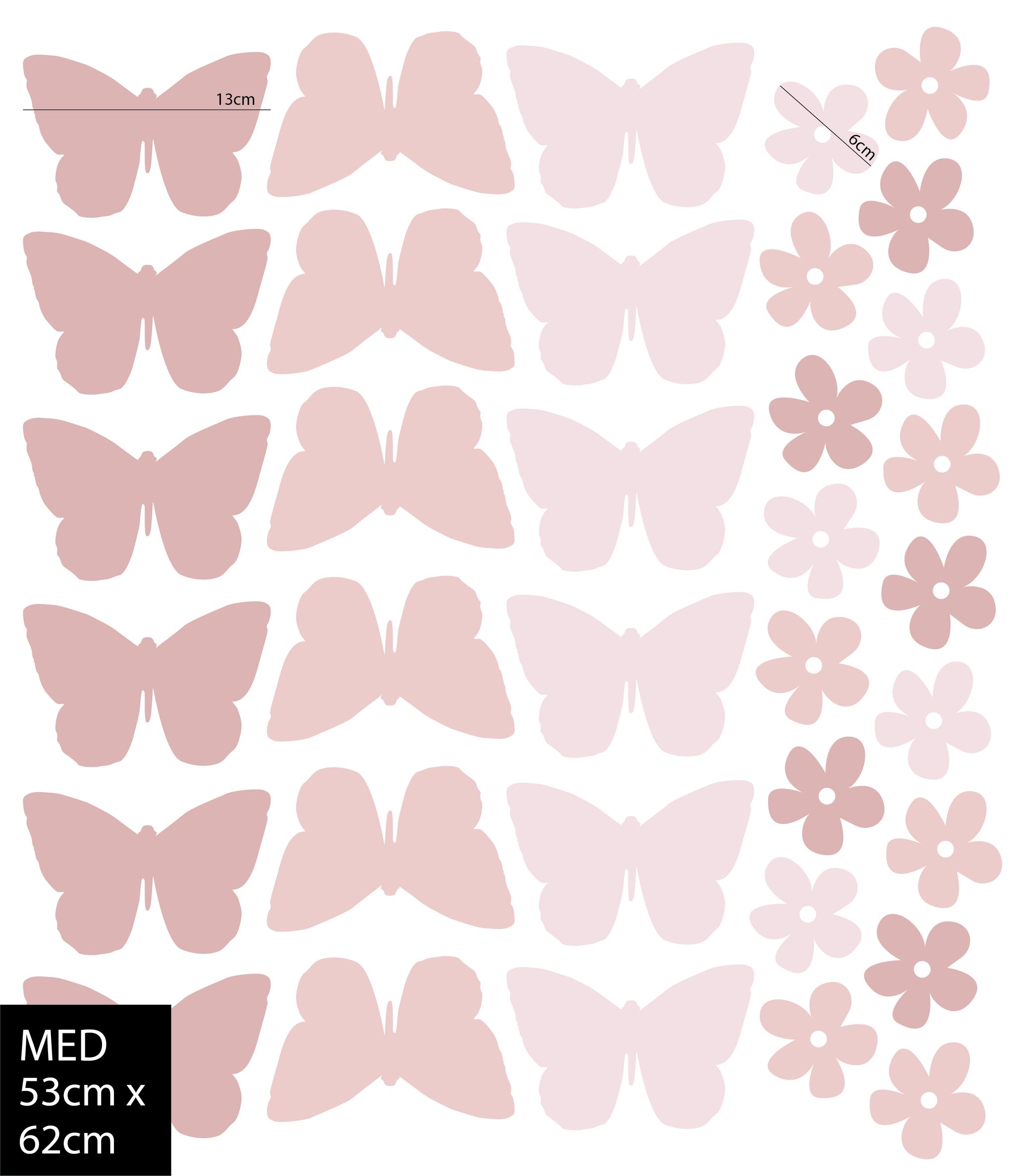 Polka Art Wall Decal Medium Pack Dreamy Butterflies