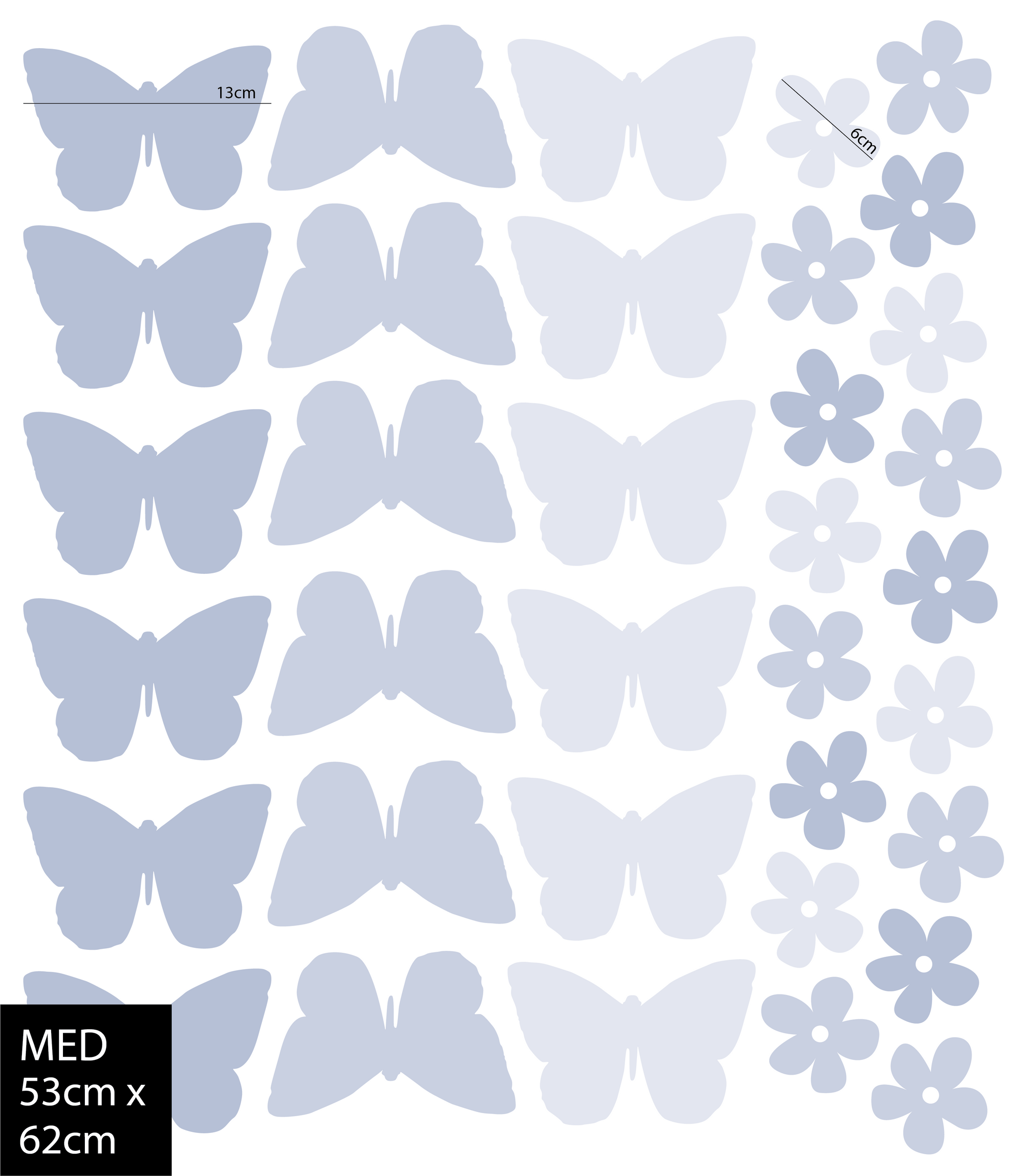 Polka Art Wall Decal Medium Pack Dreamy Butterflies