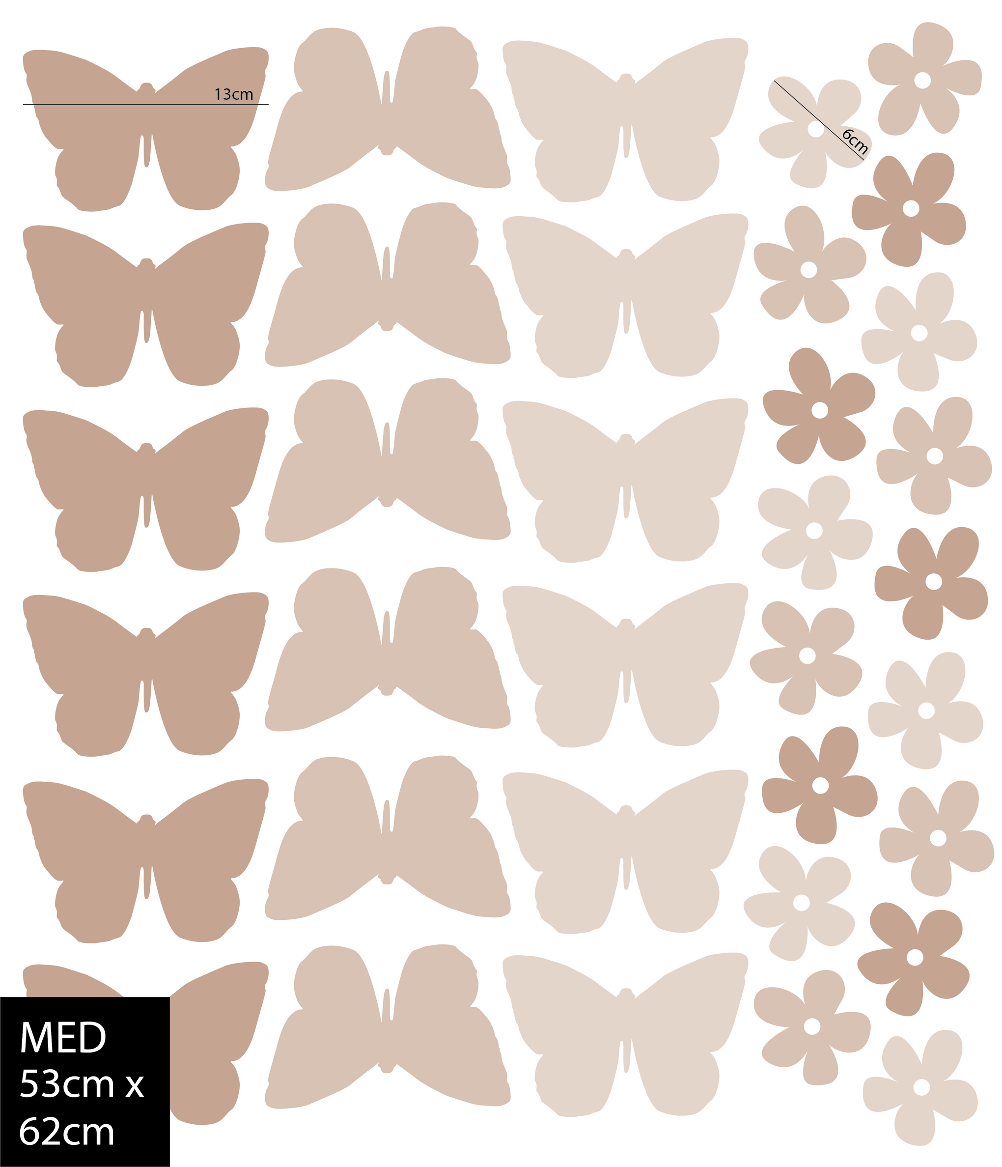 Polka Art Wall Decal Medium Pack Dreamy Butterflies
