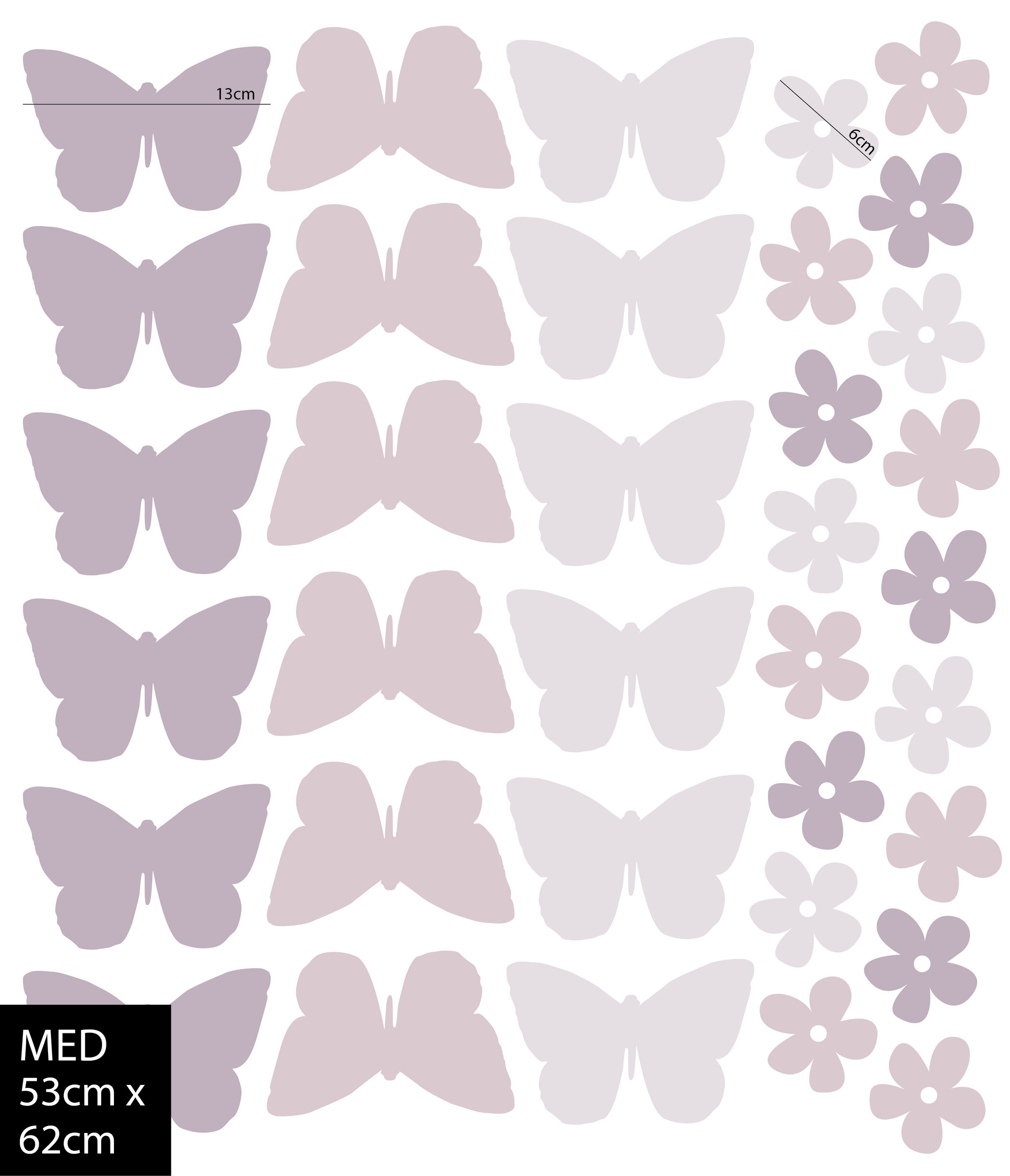 Polka Art Wall Decal Medium Pack Dreamy Butterflies