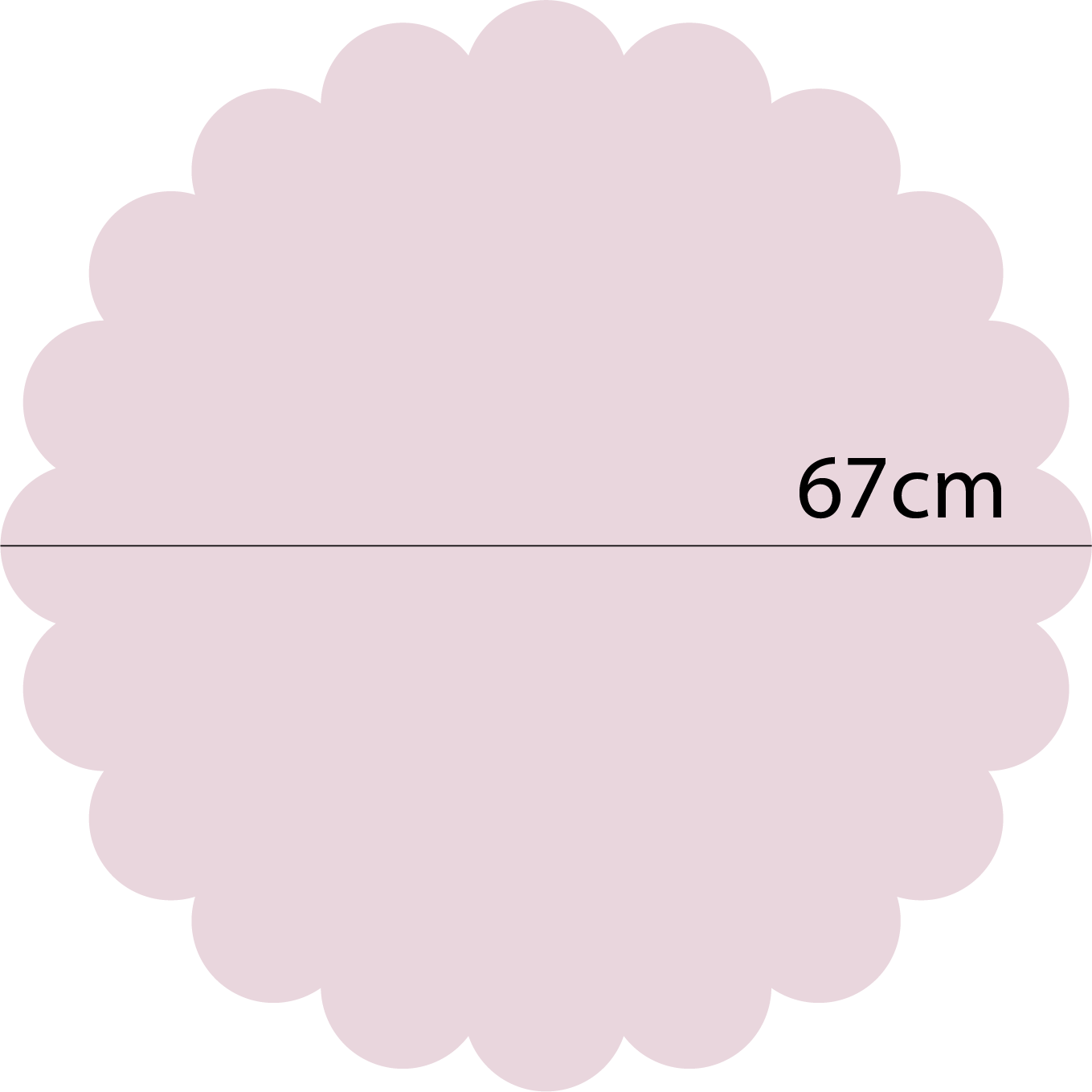 Polka Art Wall Decal Scallop Circle Wall Decals