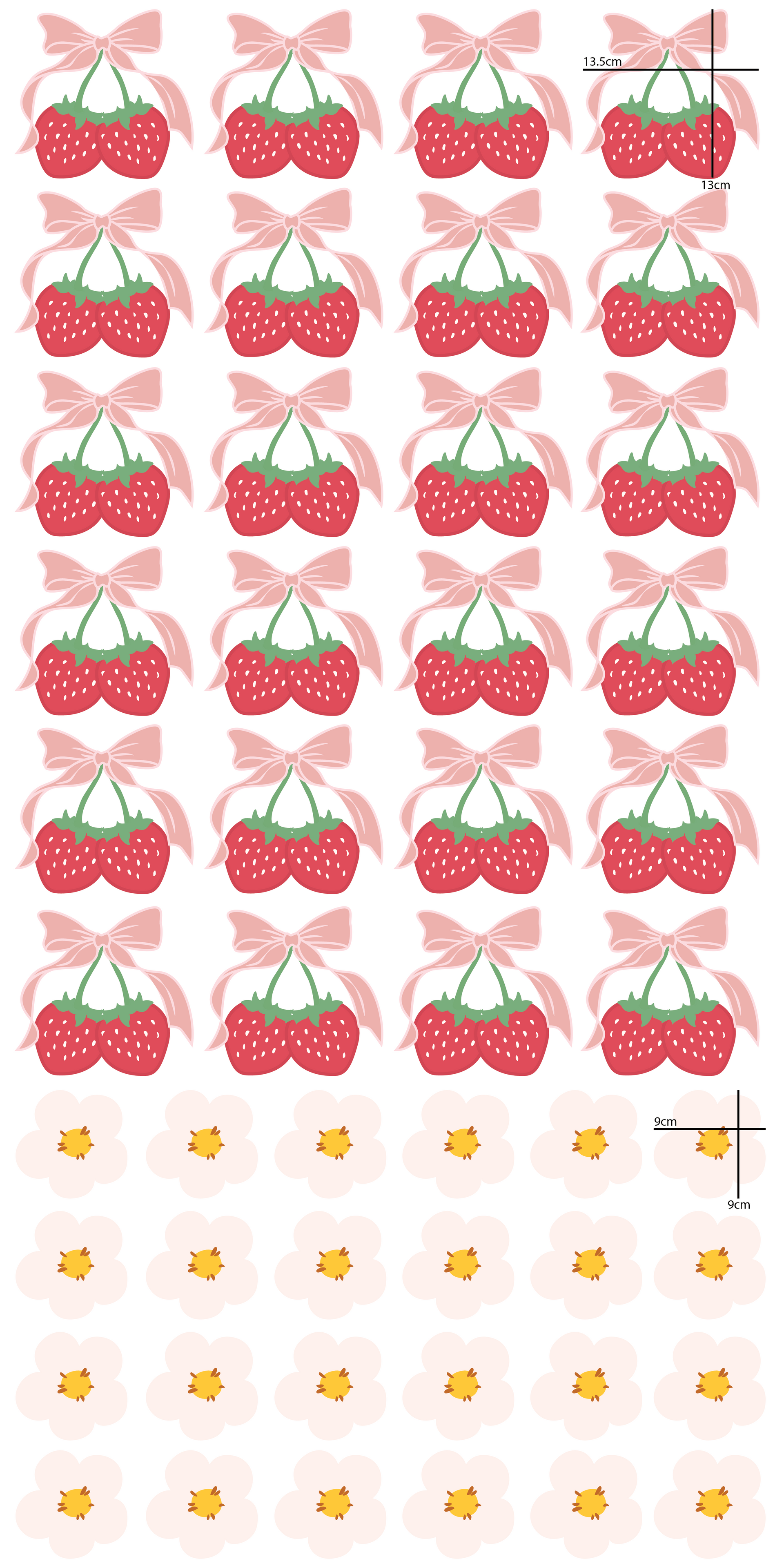 Polka Art Wall Decal Strawberries